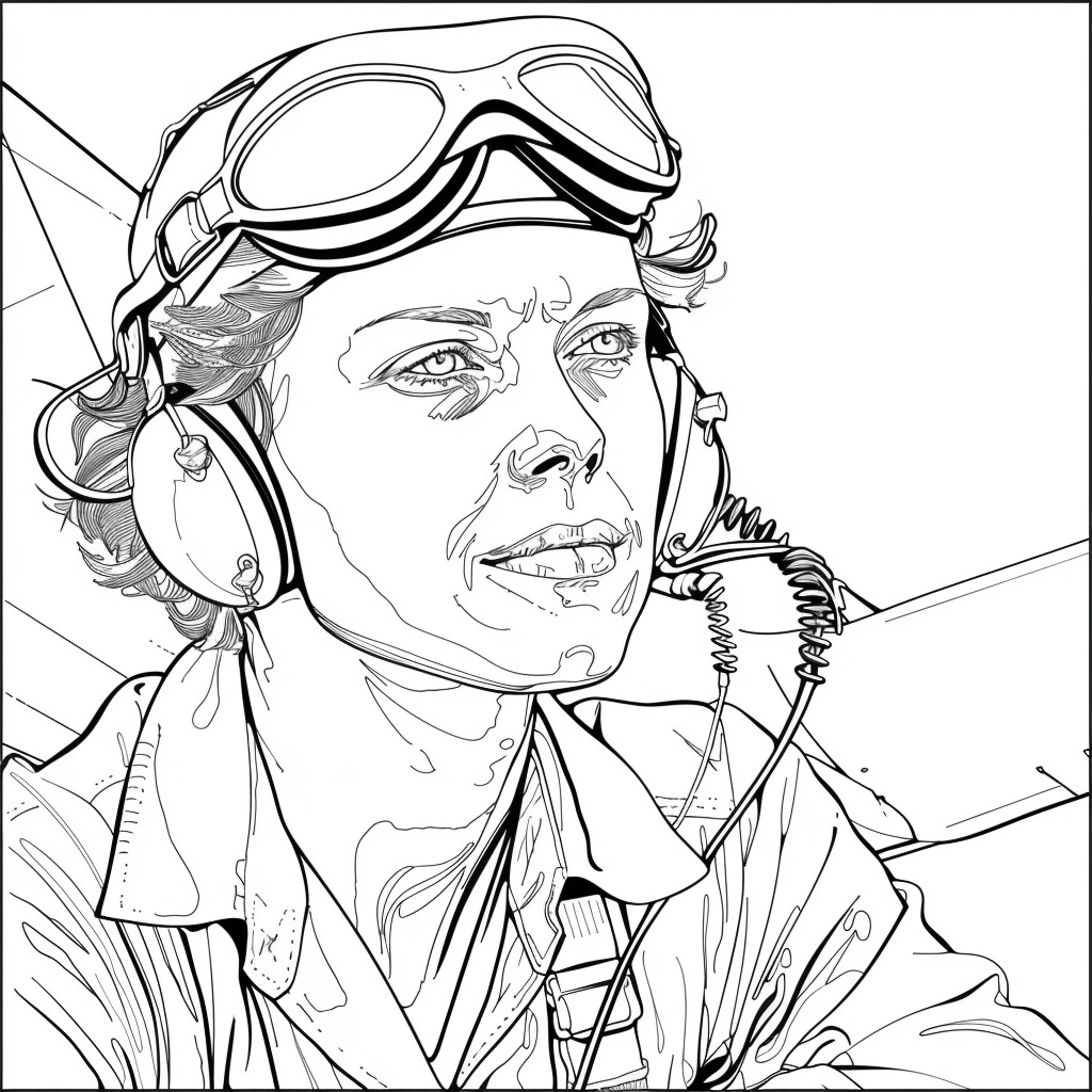 27 designs Amelia Earhart Coloring Pages - Download and Print for Free