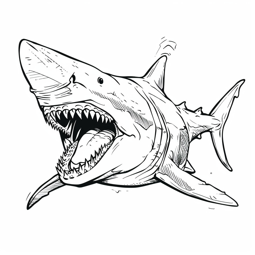 Megalodonte da colorare thumbnail