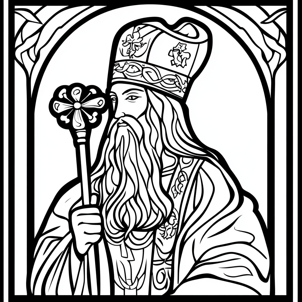 San Patrizio da colorare thumbnail