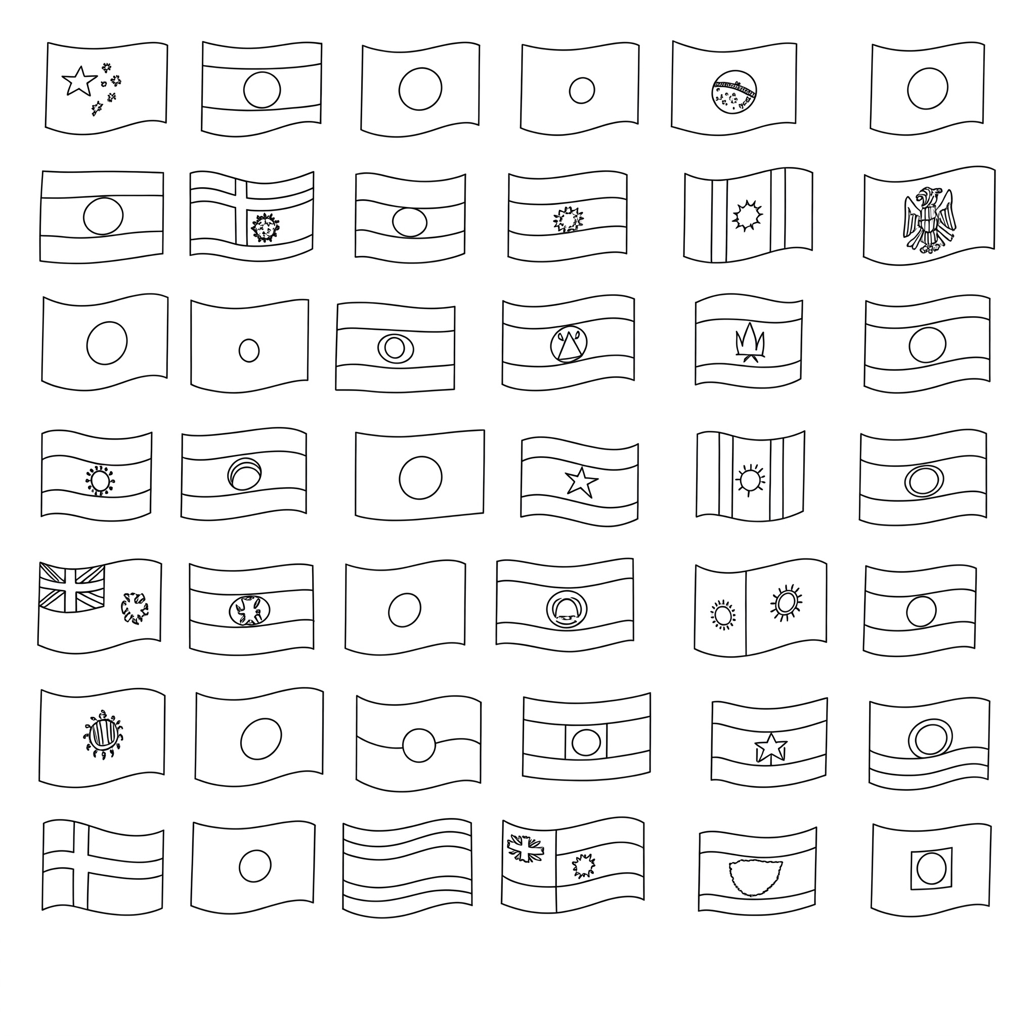 Banderas Del Mundo Para Imprimir Y Colorear