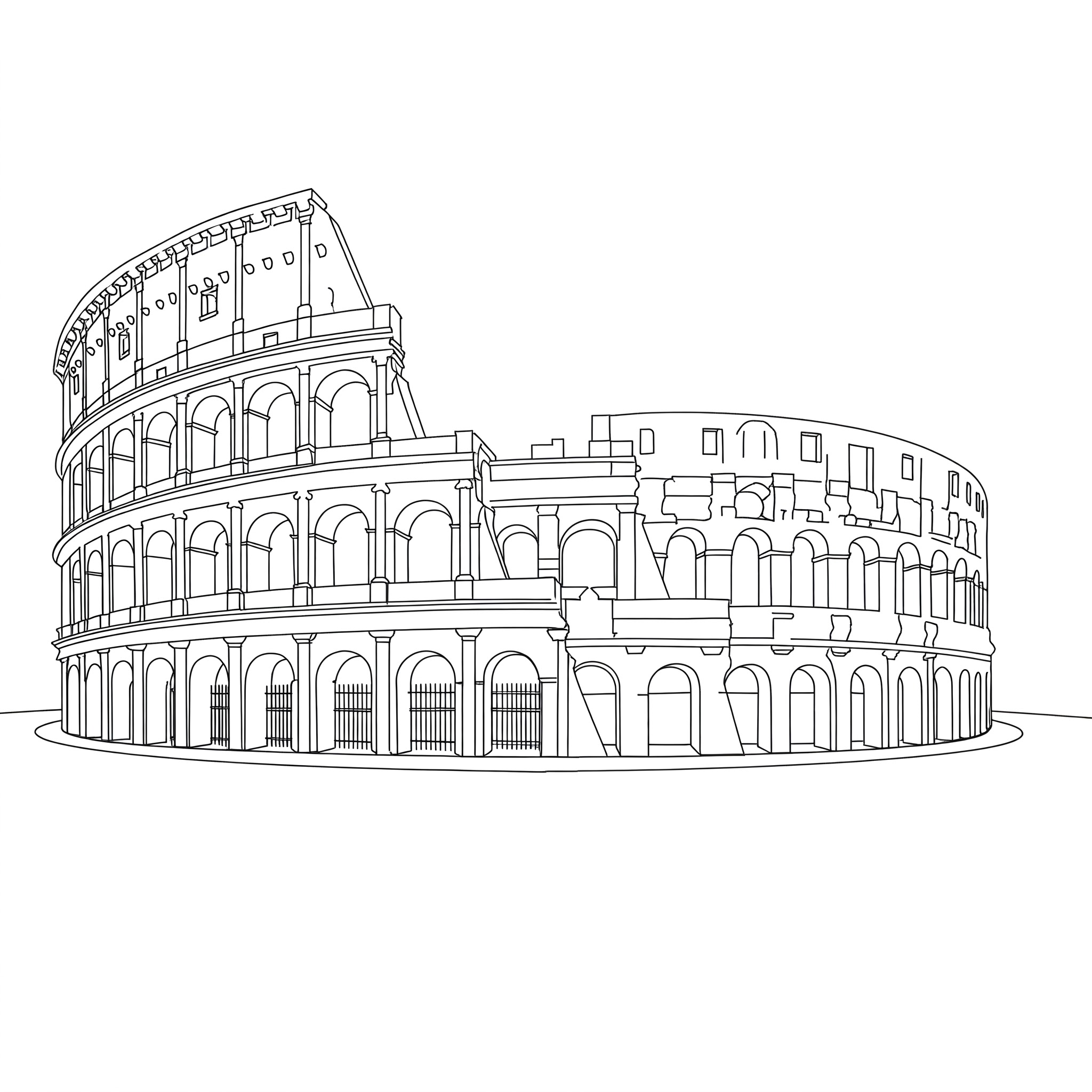 Colosseo da colorare thumbnail
