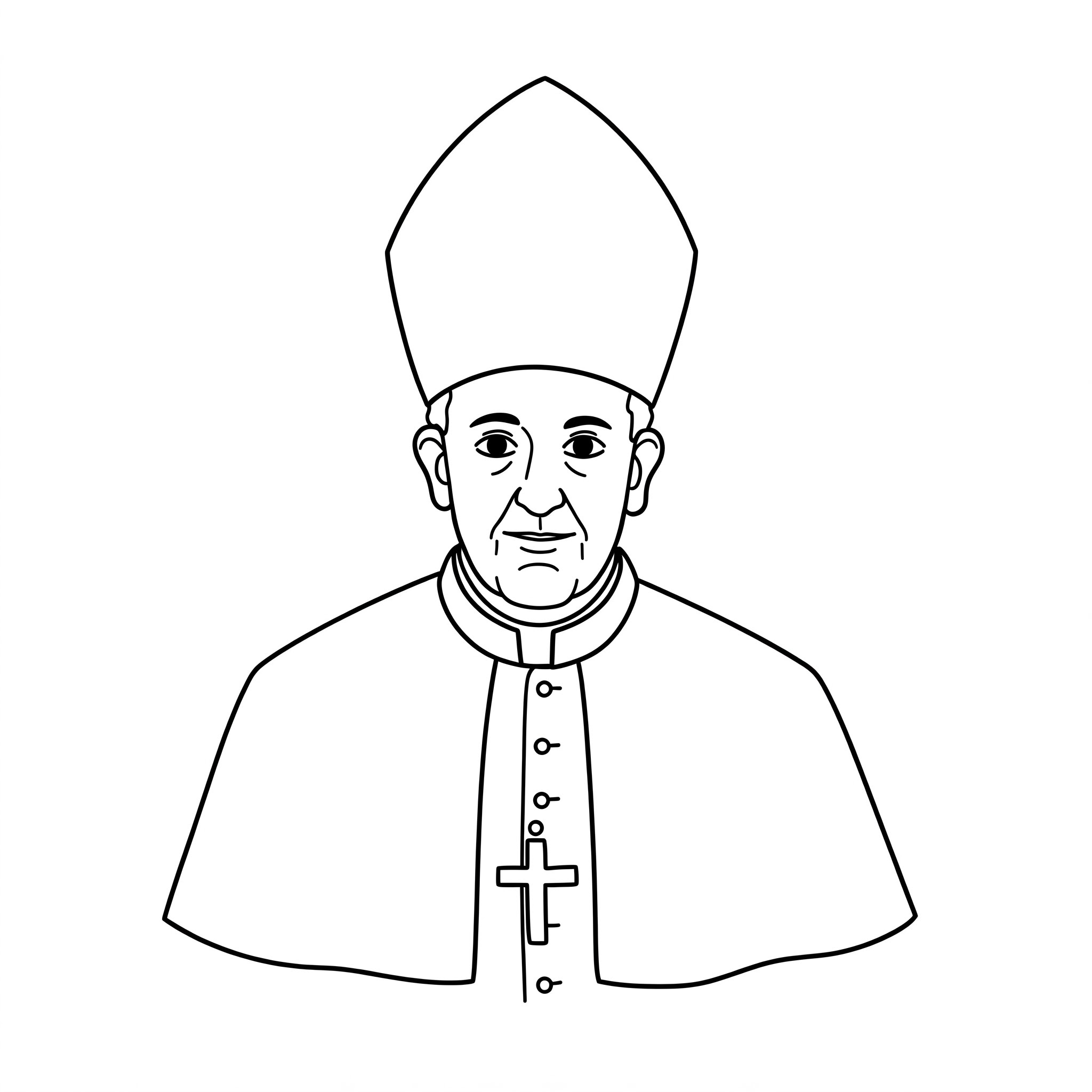 Papa Francesco da colorare thumbnail