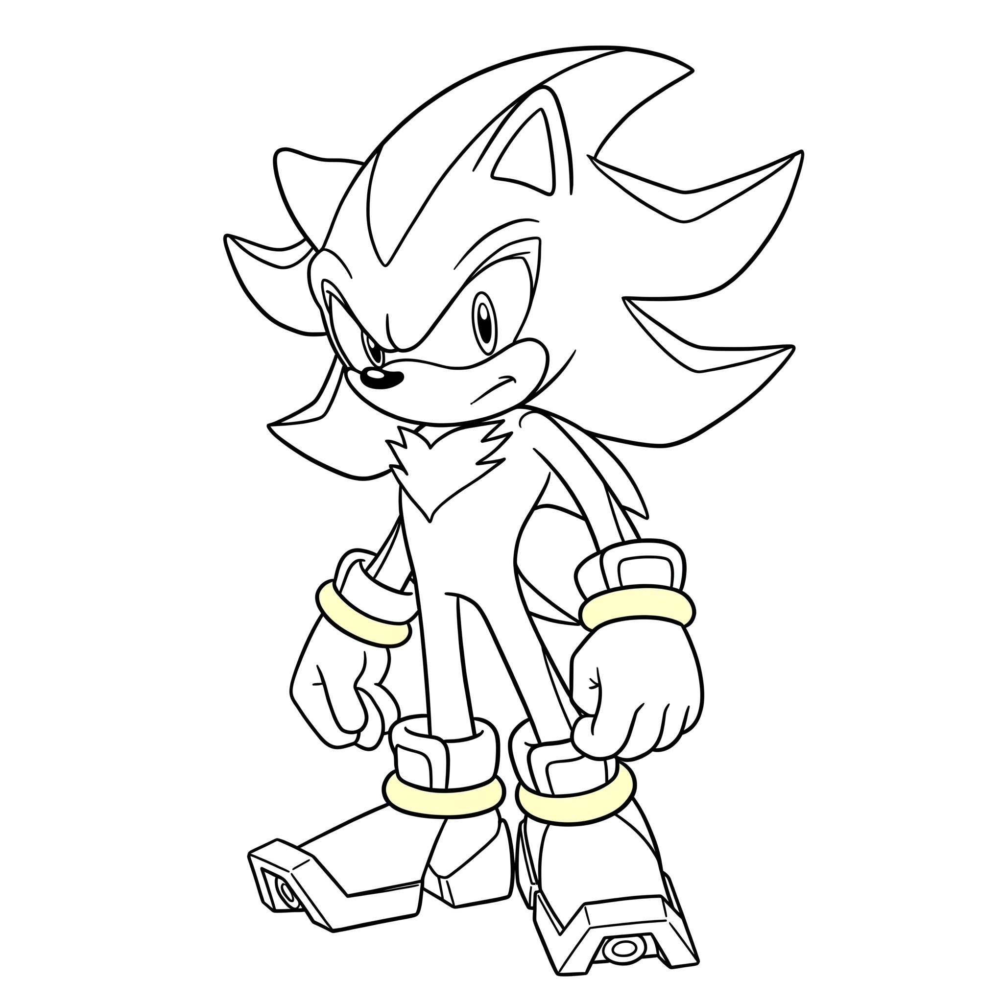 Shadow the Hedgehog da colorare thumbnail