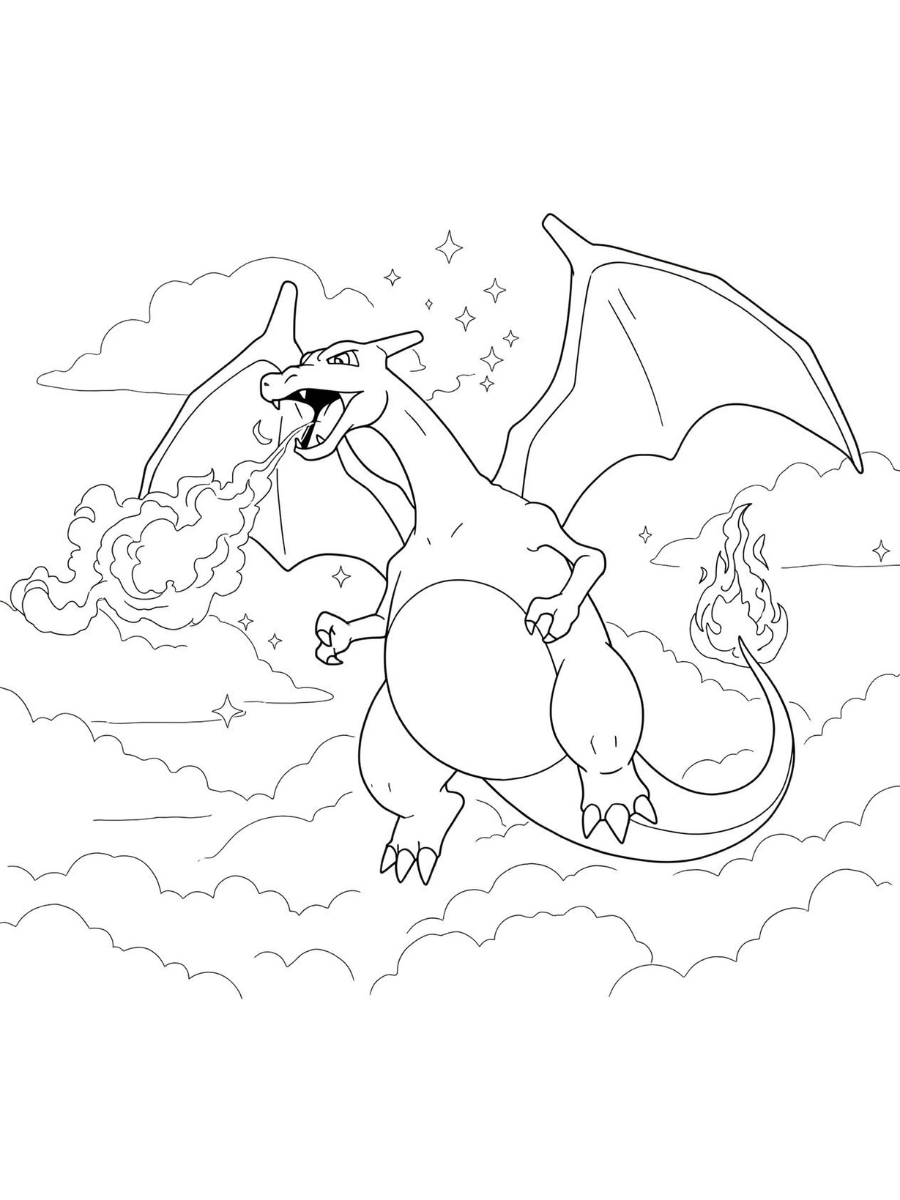 Charizard 7 disegni Charizard da colorare gratis