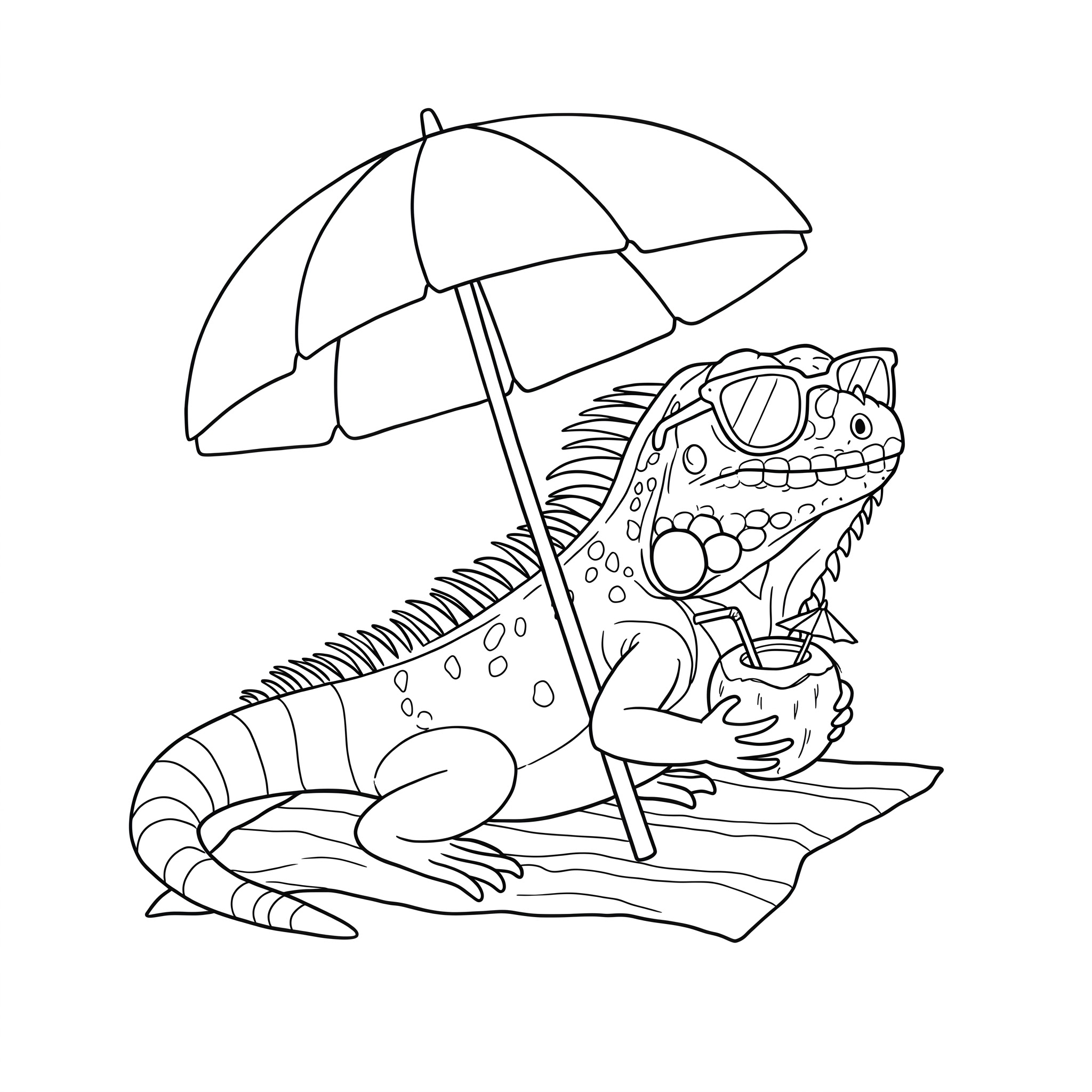 Iguana 7 Iguana da colorare a4