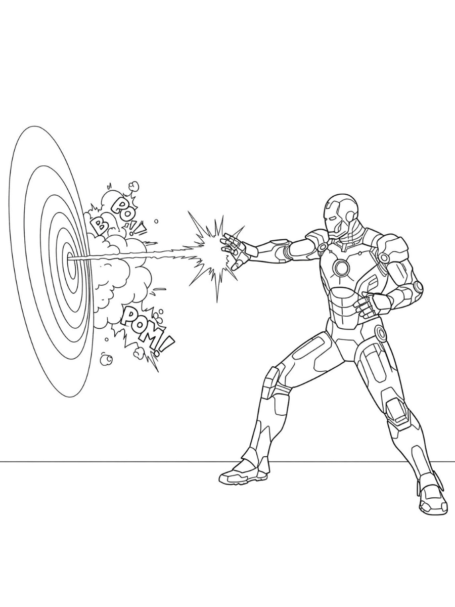 Iron Man 2 disegni da colorare Iron Man per bambini