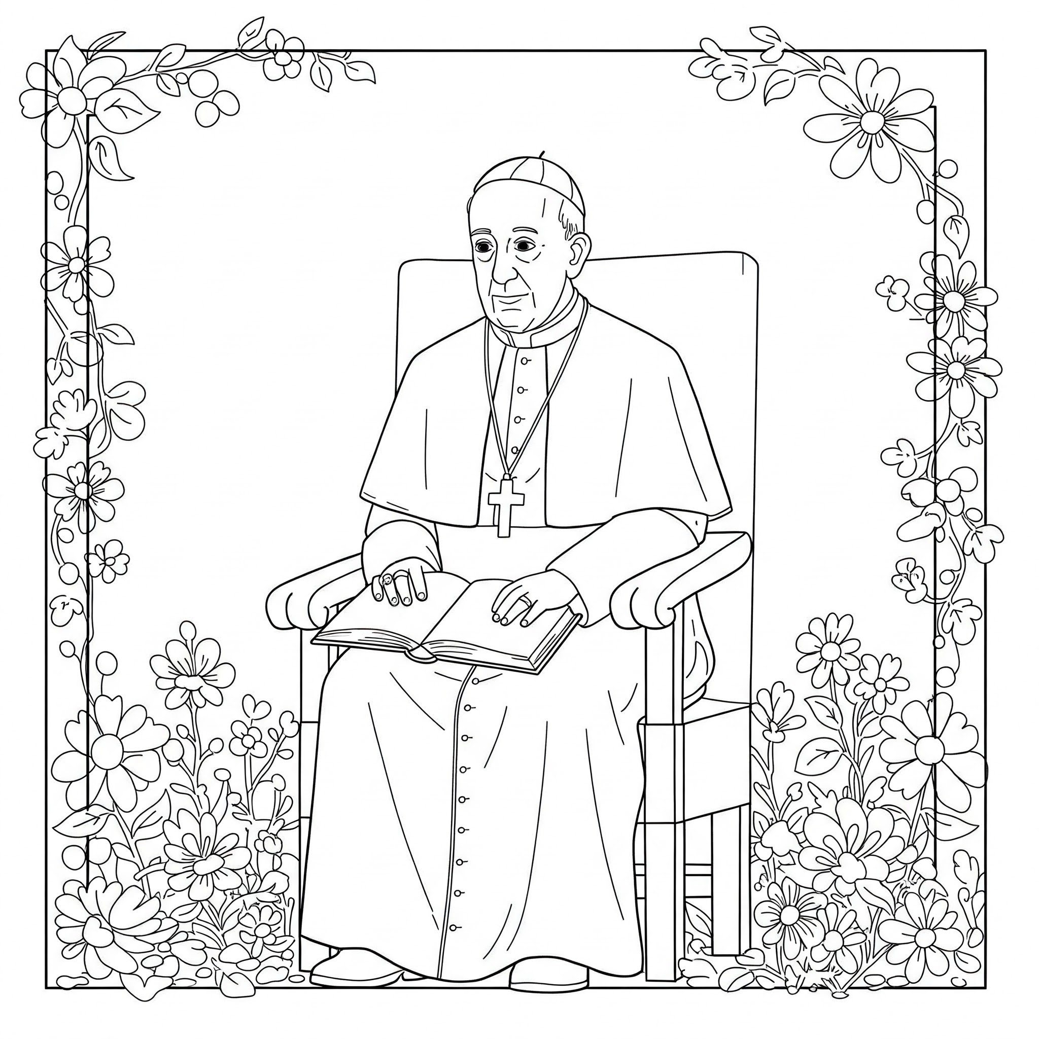Papa Francesco 20 disegni Papa Francesco da colorare