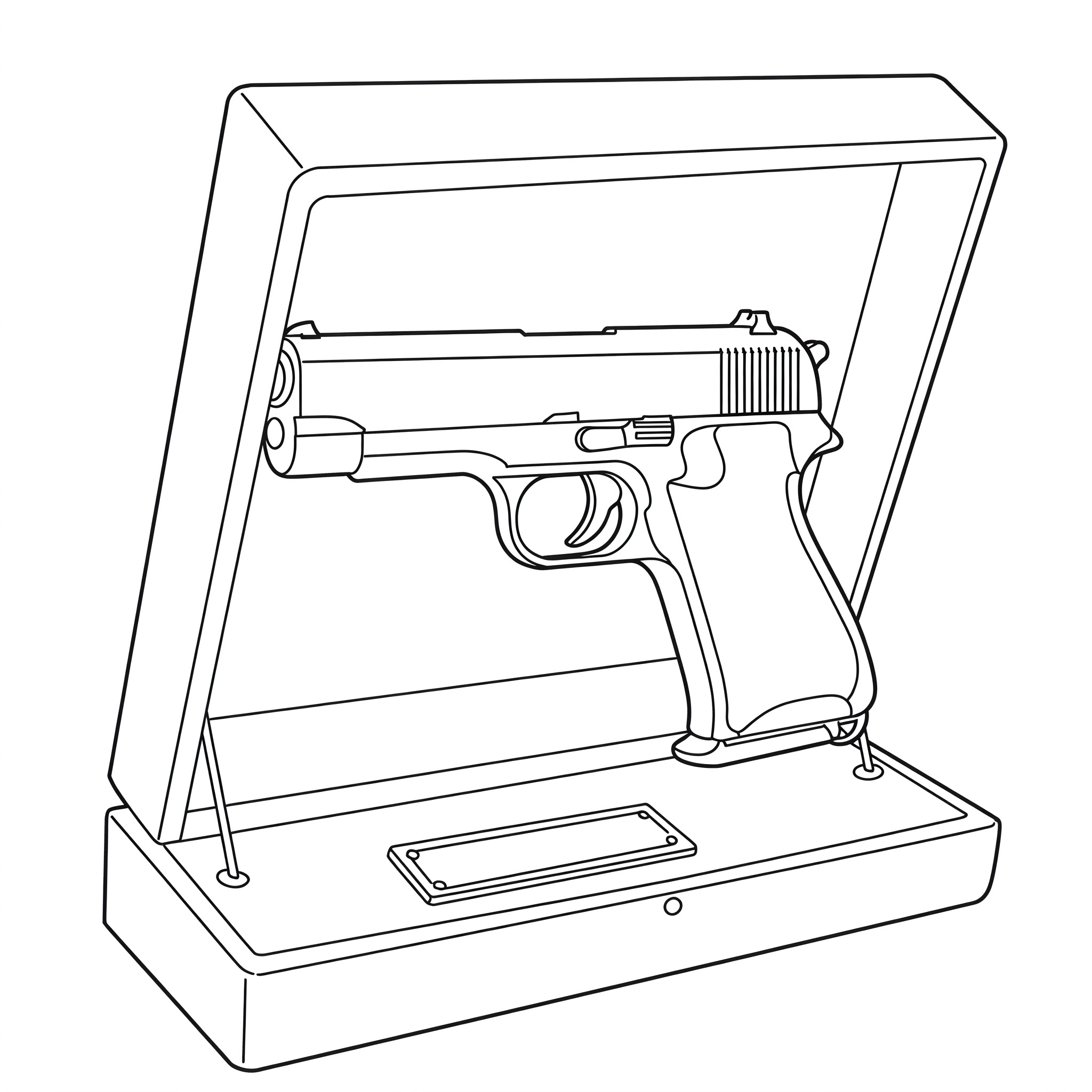 Pistola 10 immagine di Pistola da colorare 1