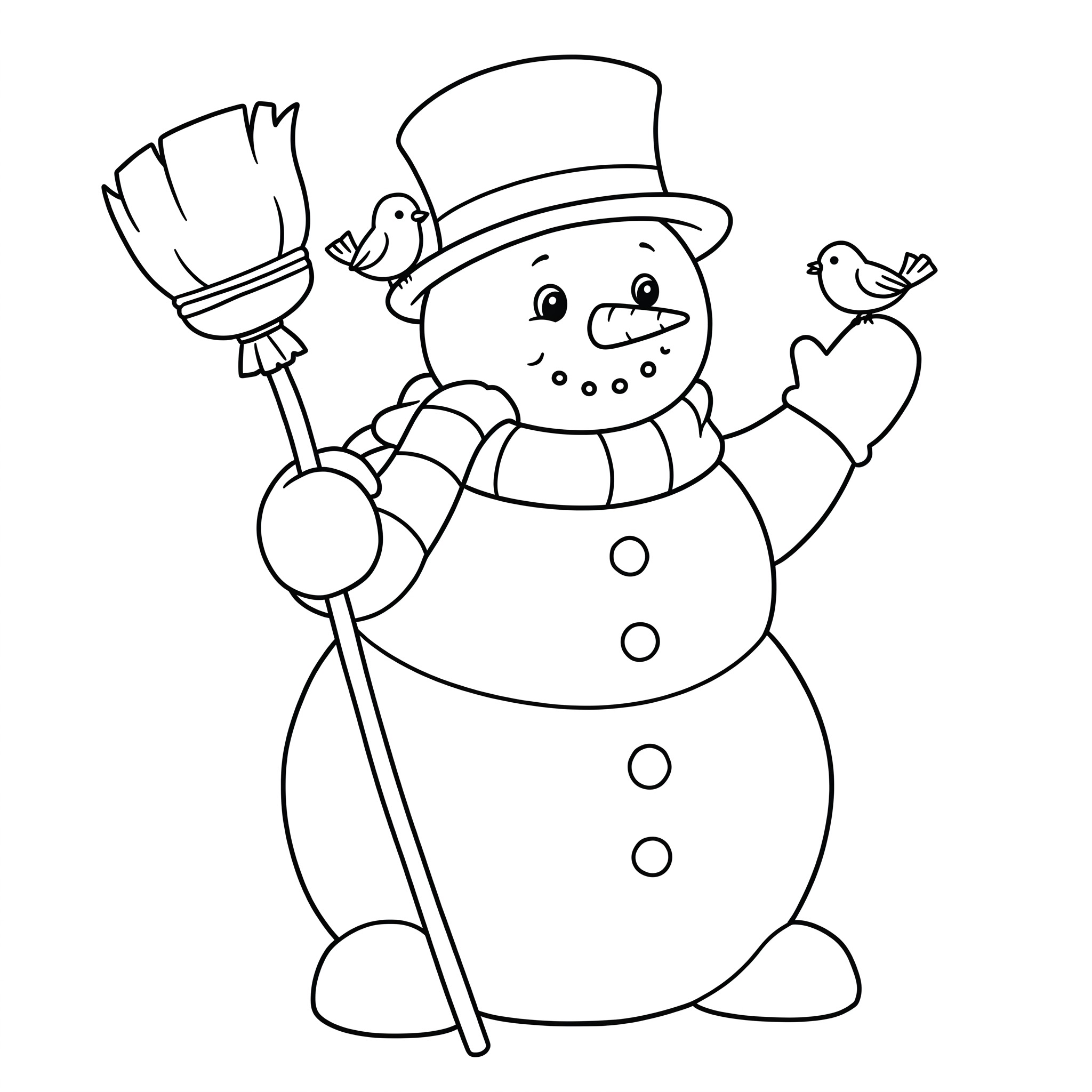Pupazzi di Neve 6 da colorare Pupazzi di Neve disegno facile bambini