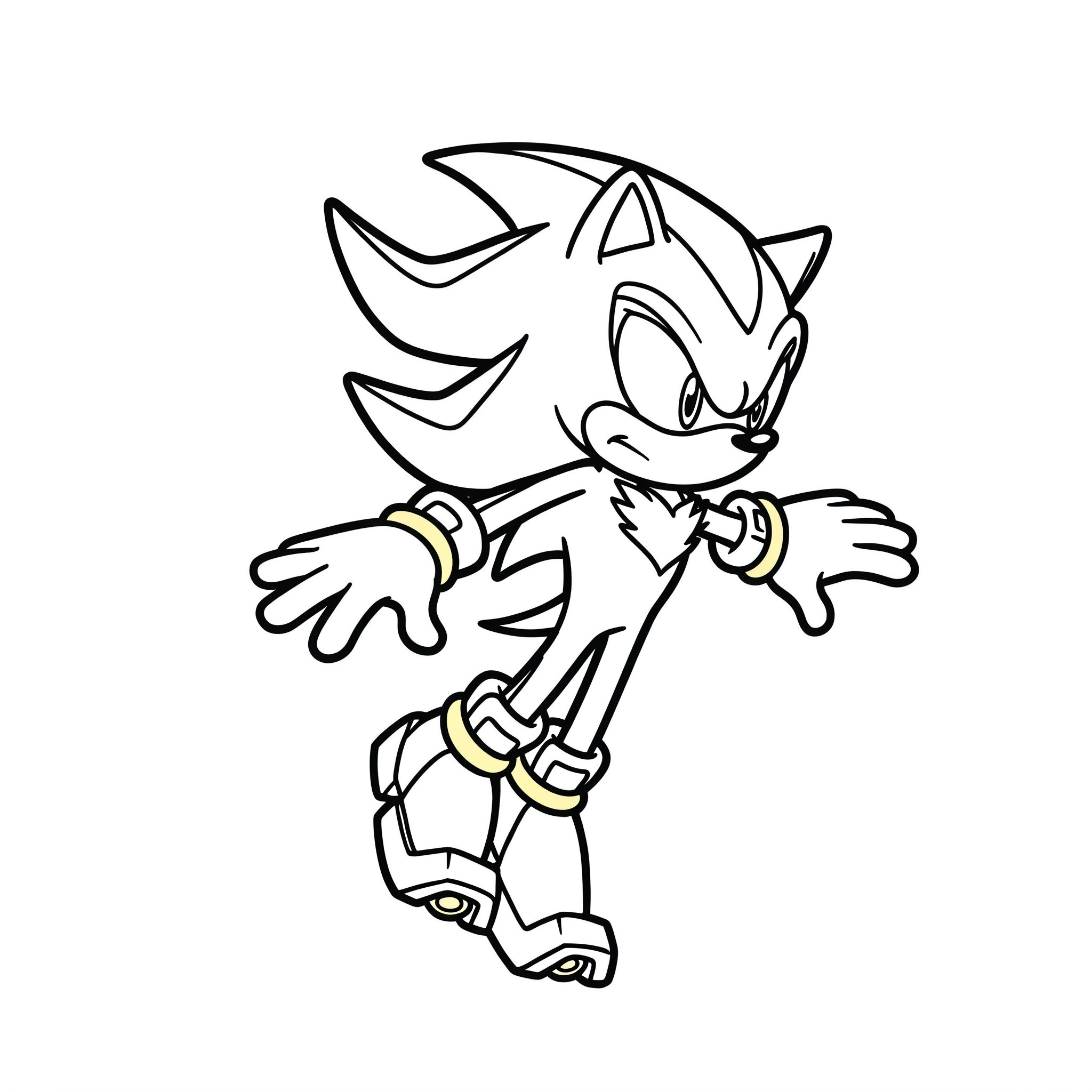 Shadow the Hedgehog 12 Shadow the Hedgehog disegno da colorare facile