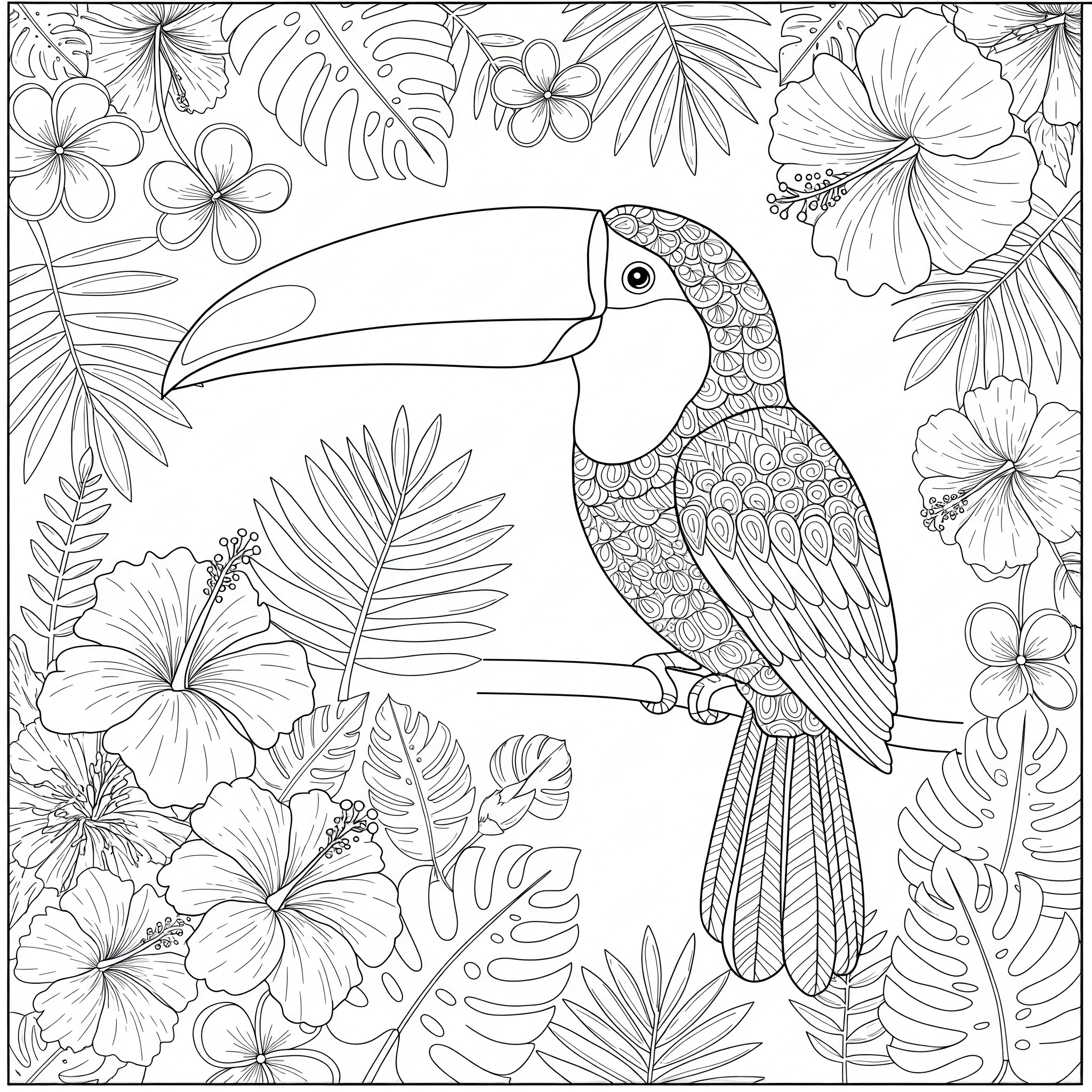 Tucano disegni da colorare per bambini maschi