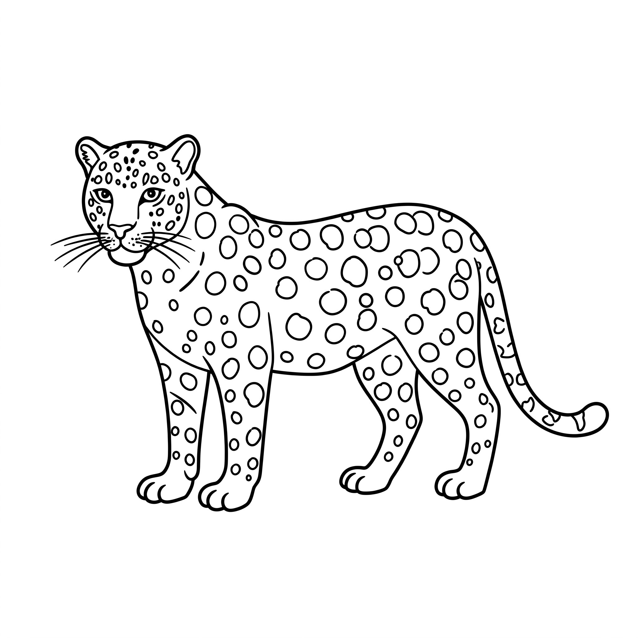 Leopardo da colorare thumbnail