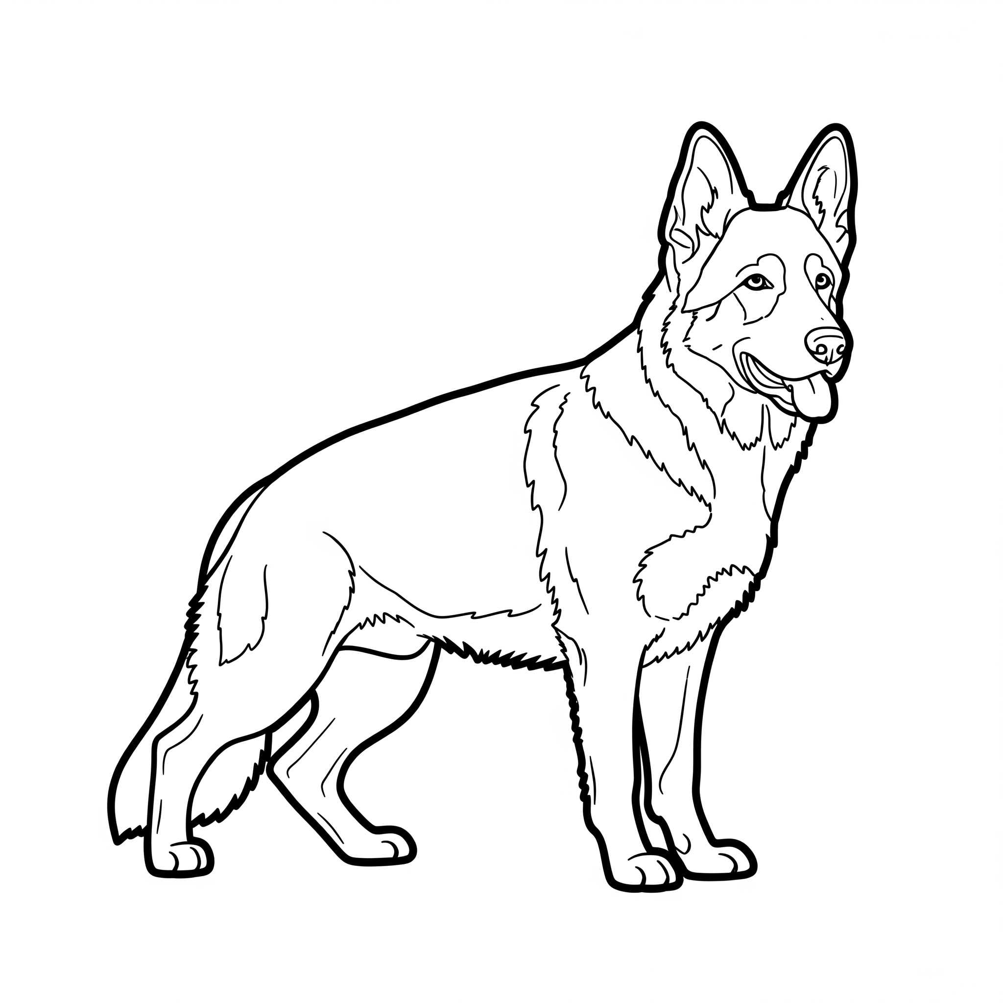 Pastore tedesco da colorare thumbnail