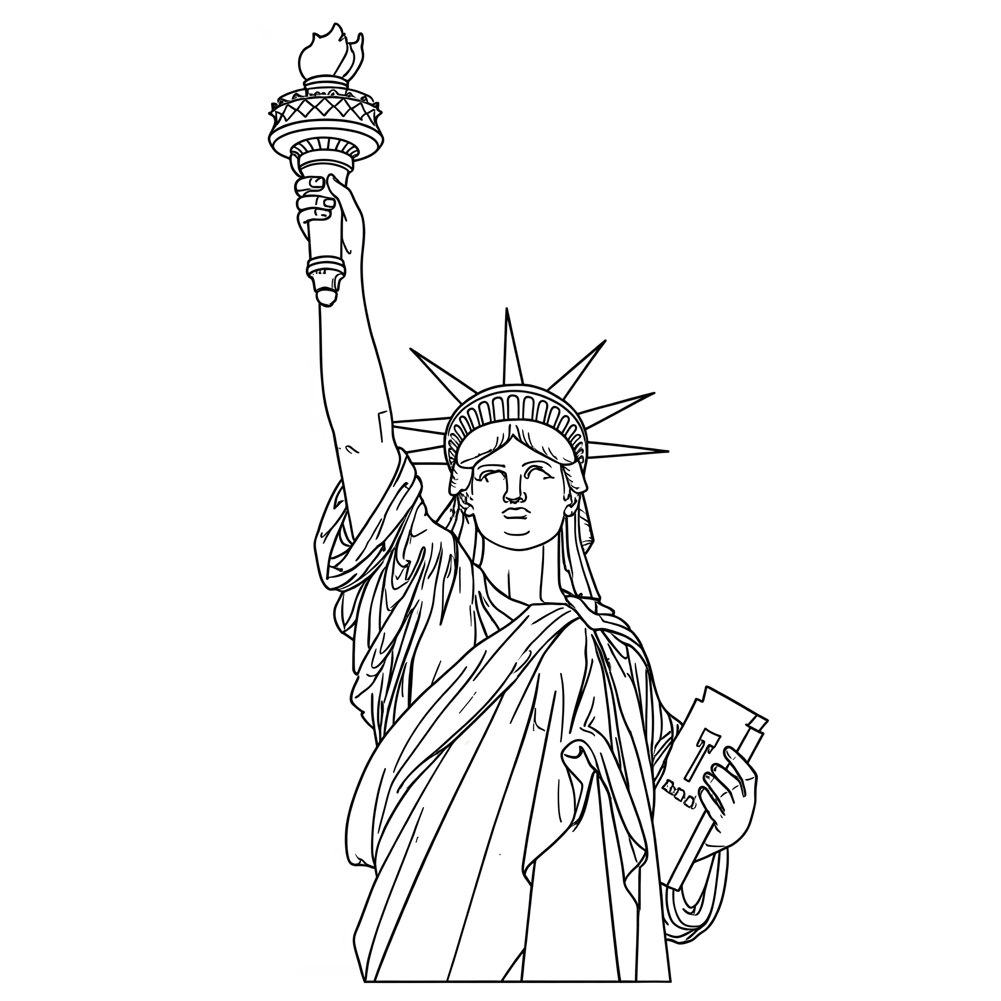 Statua della Libertà da colorare thumbnail
