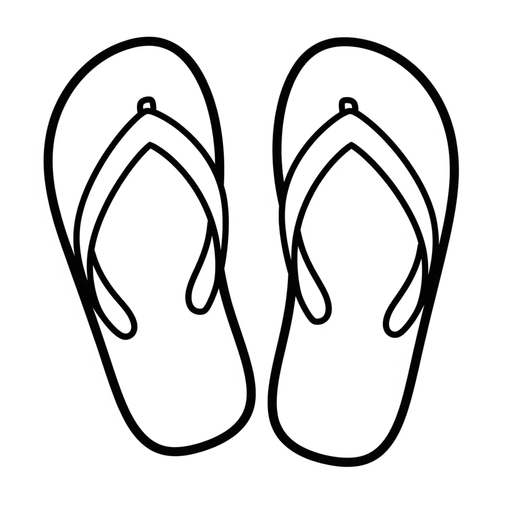 21 Flip Flop kleurplaten - Gratis PDF