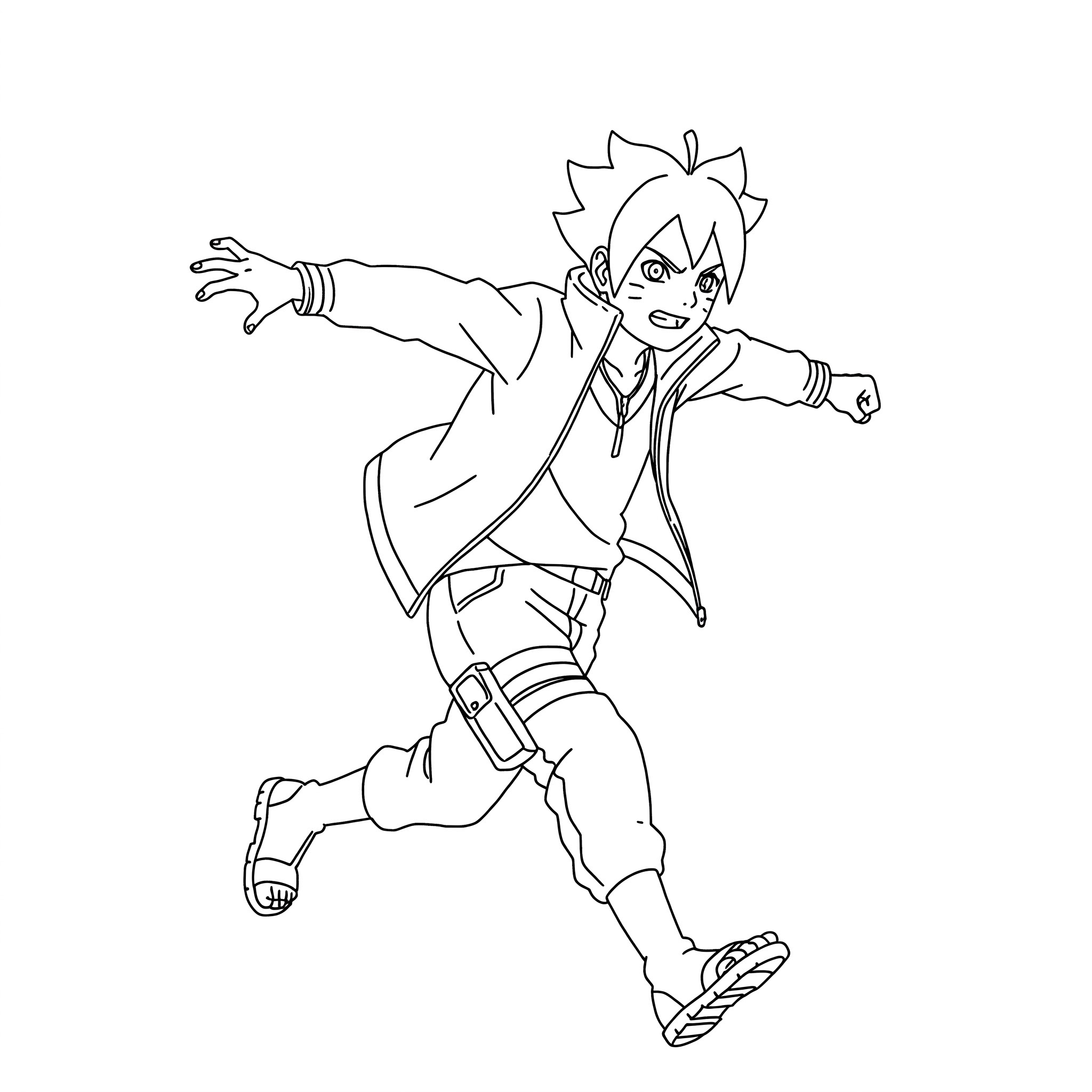 Boruto 11 Boruto disegno da colorare facile