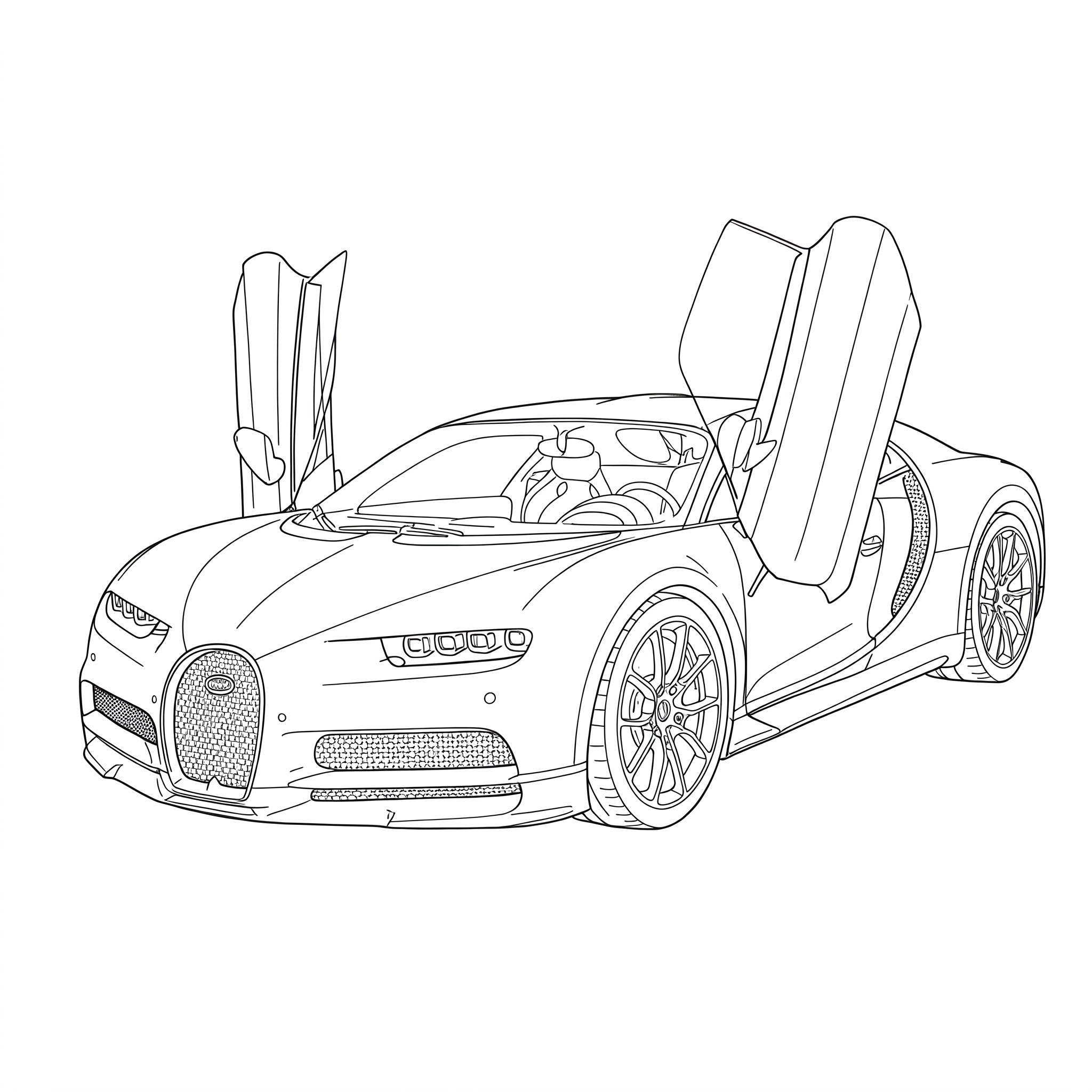 Bugatti 5 disegni di Bugatti da colorare