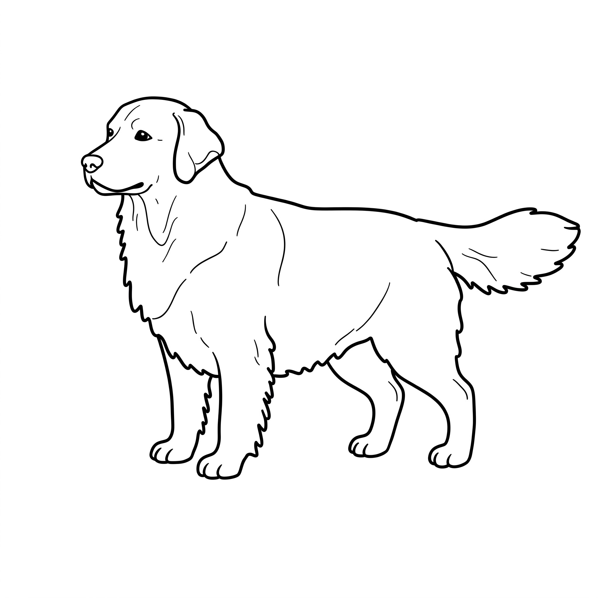 Golden retriever 11 disegno Golden retriever da colorare e stampare
