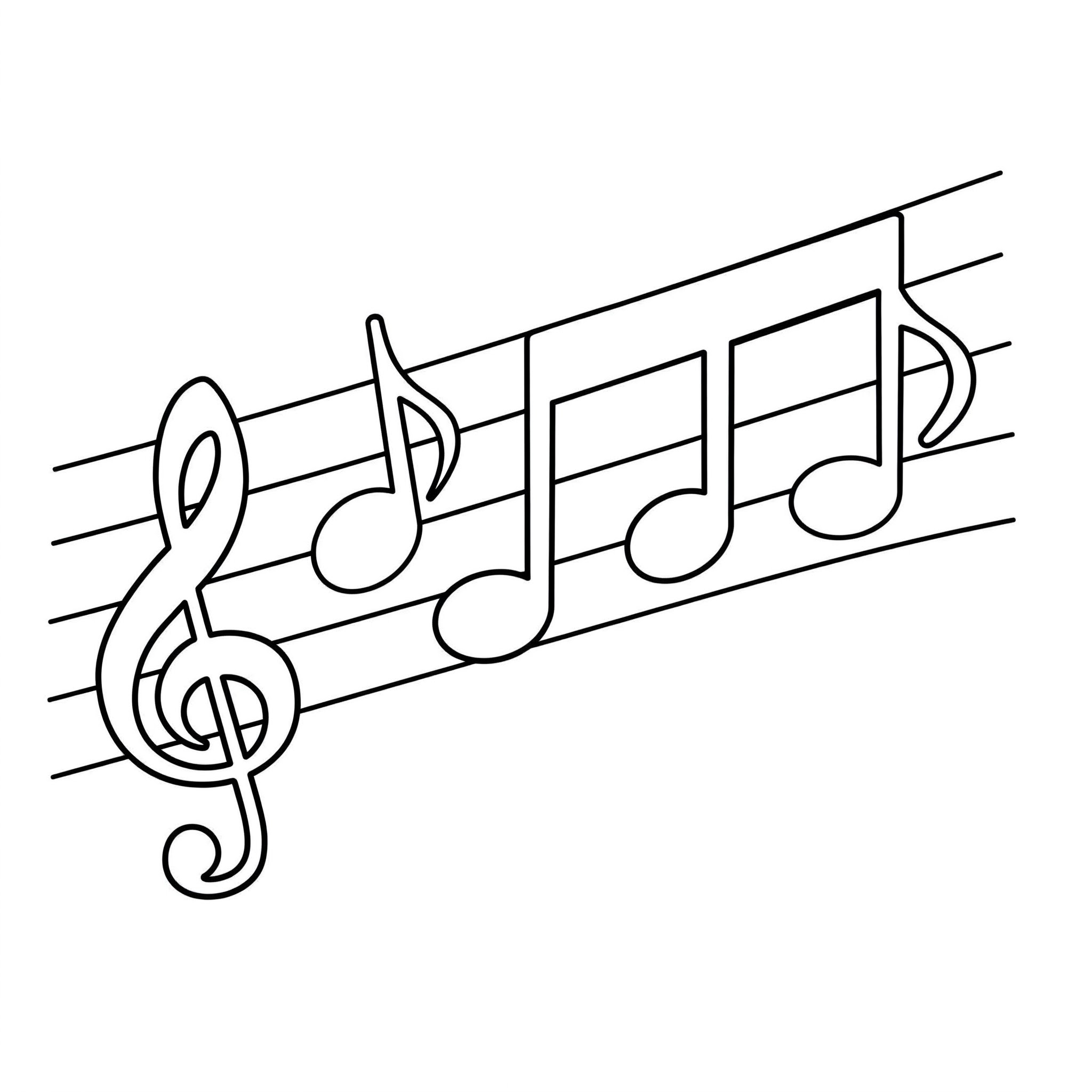 Note musicali 7 da colorare Note musicali disegno facile bambini