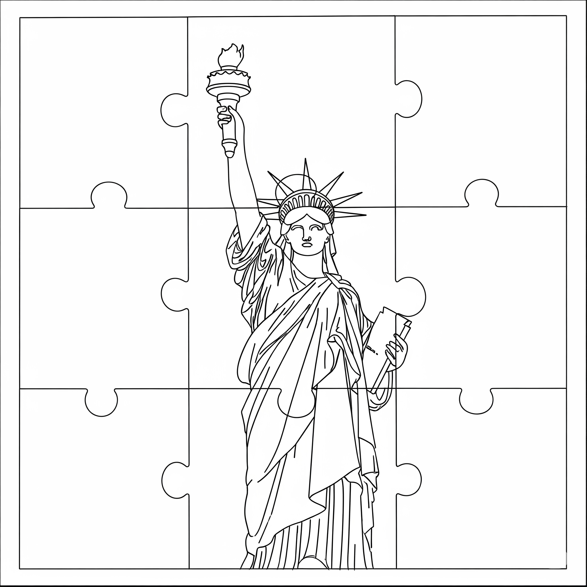 Statua della Libertà 8 immagine di Statua della Libertà da colorare