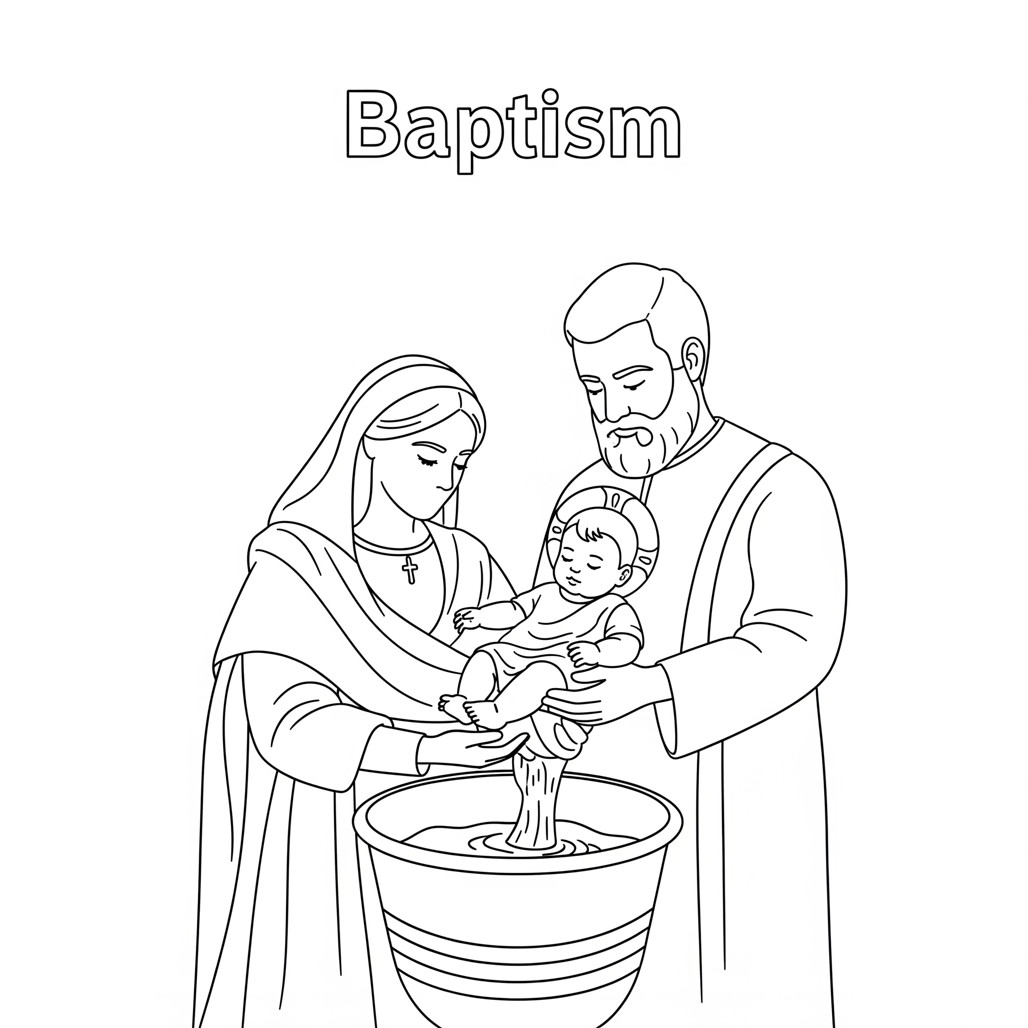 Battesimo da colorare thumbnail