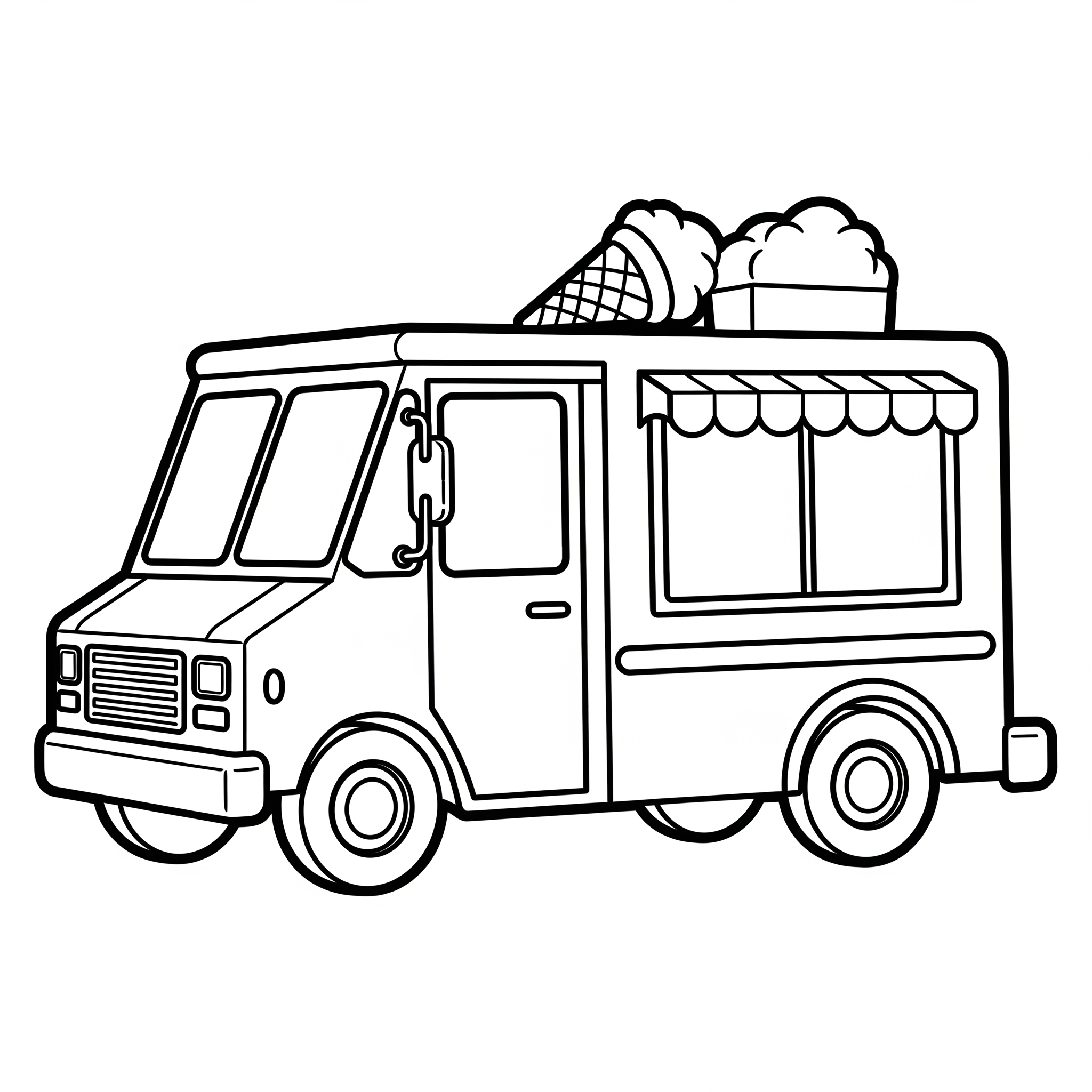 Camioncino dei gelati 1 Camioncino dei gelati da colorare thumbnail