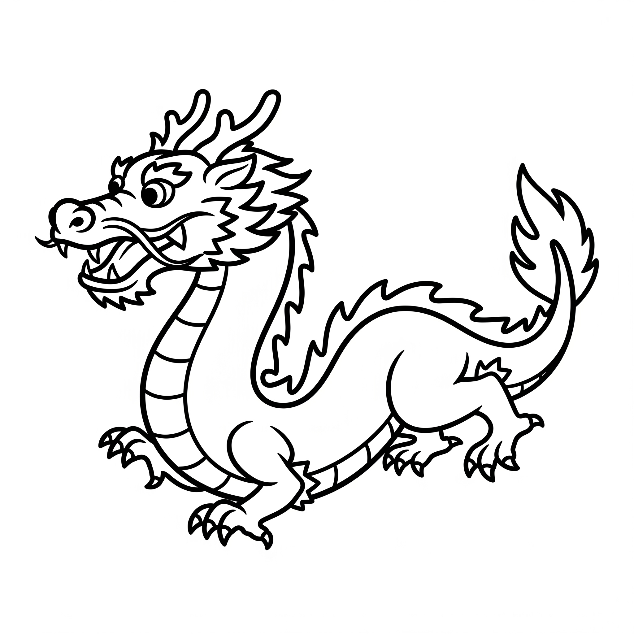 Drago Cinese da colorare thumbnail