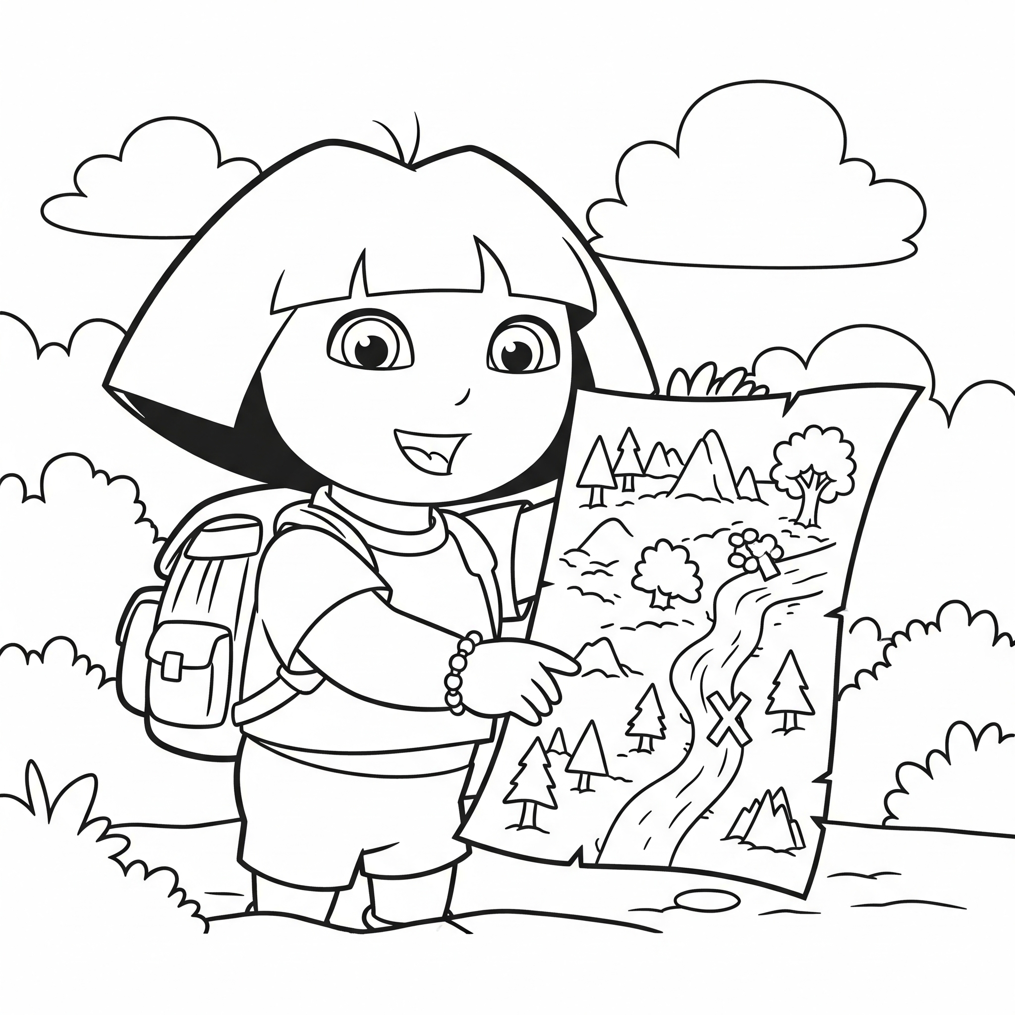 Dora l'esploratrice 16 immagini di Dora l’esploratrice da colorare e stampare