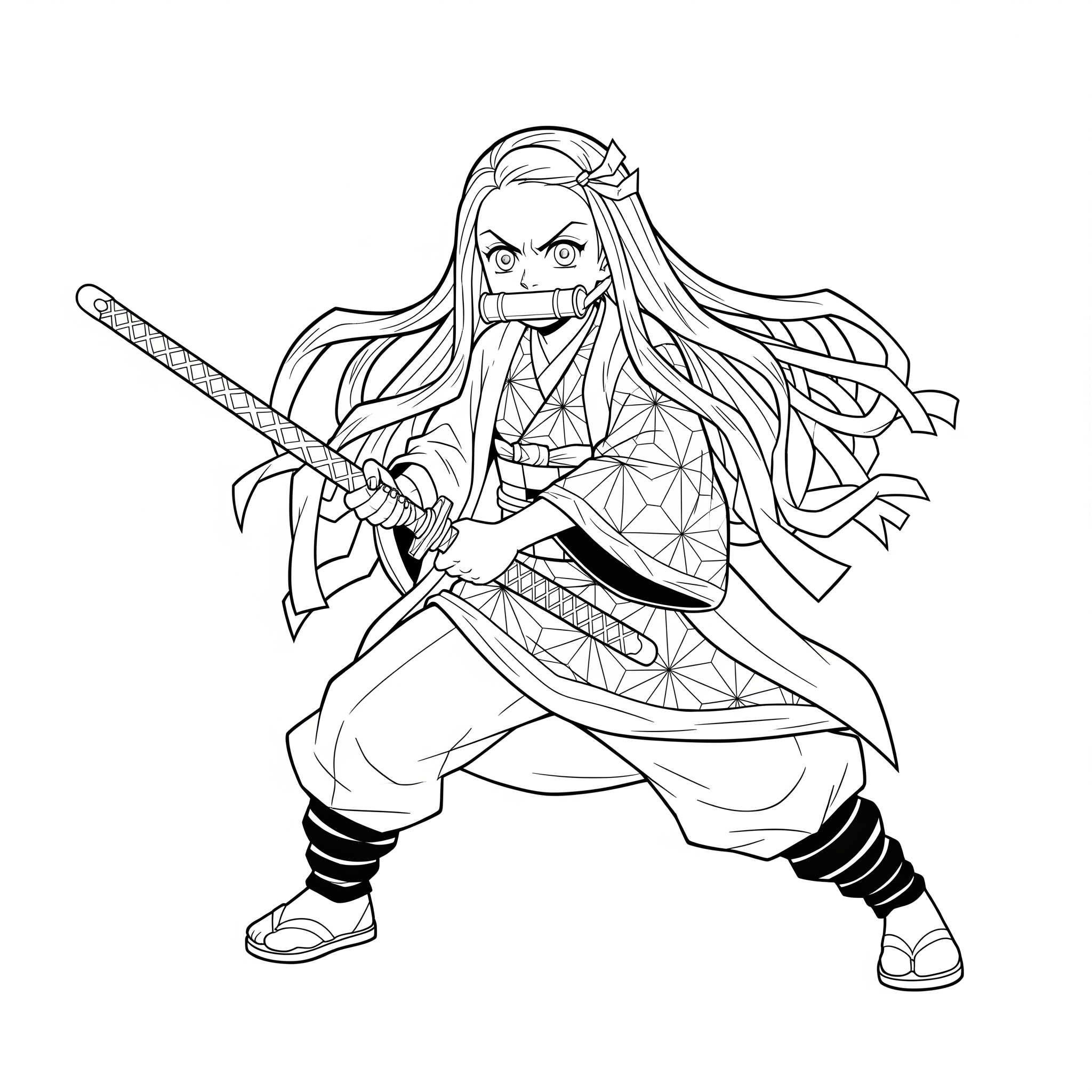 Nezuko 7 Nezuko da colorare e stampare gratis
