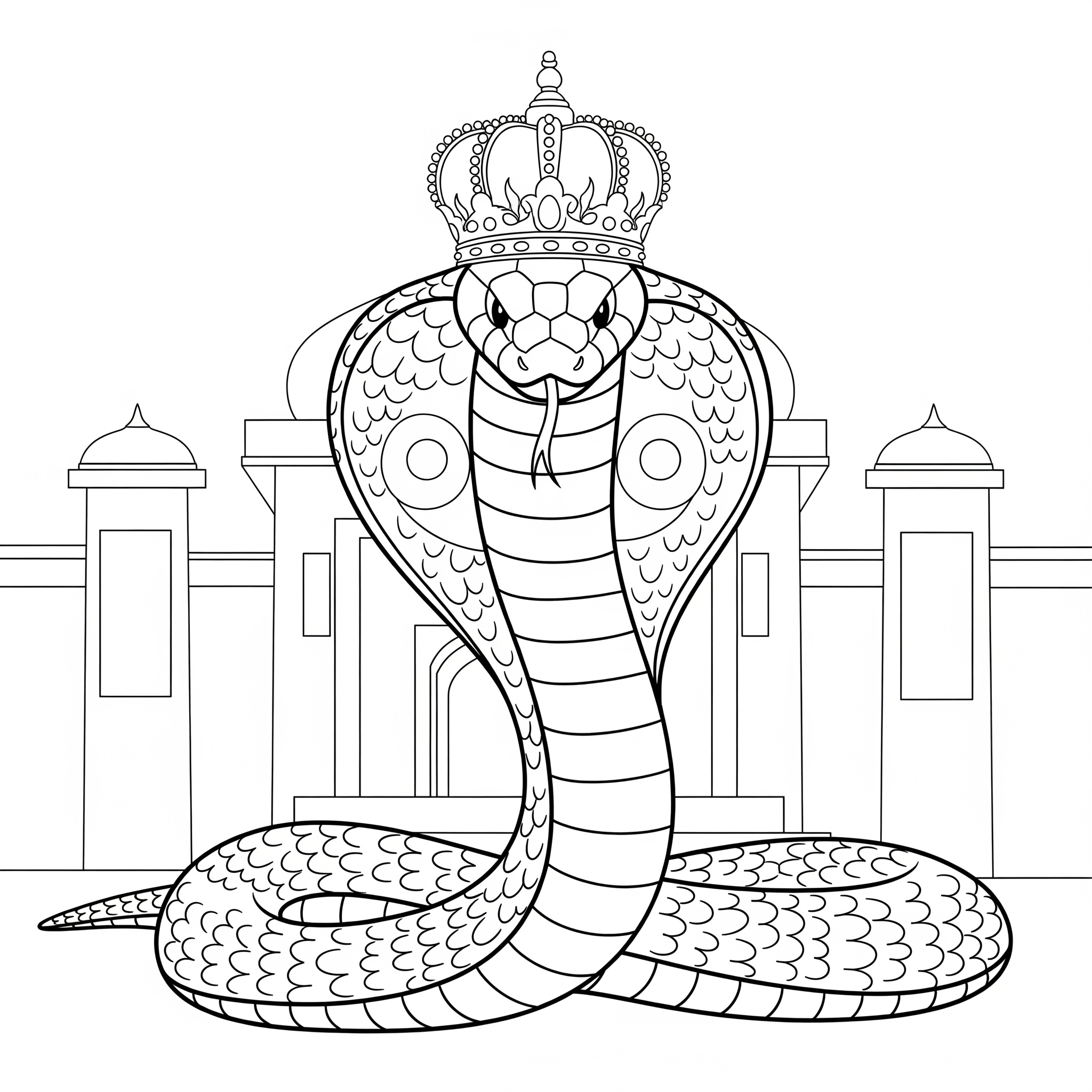 Cobra 16 disegni di cobra da colorare da stampare