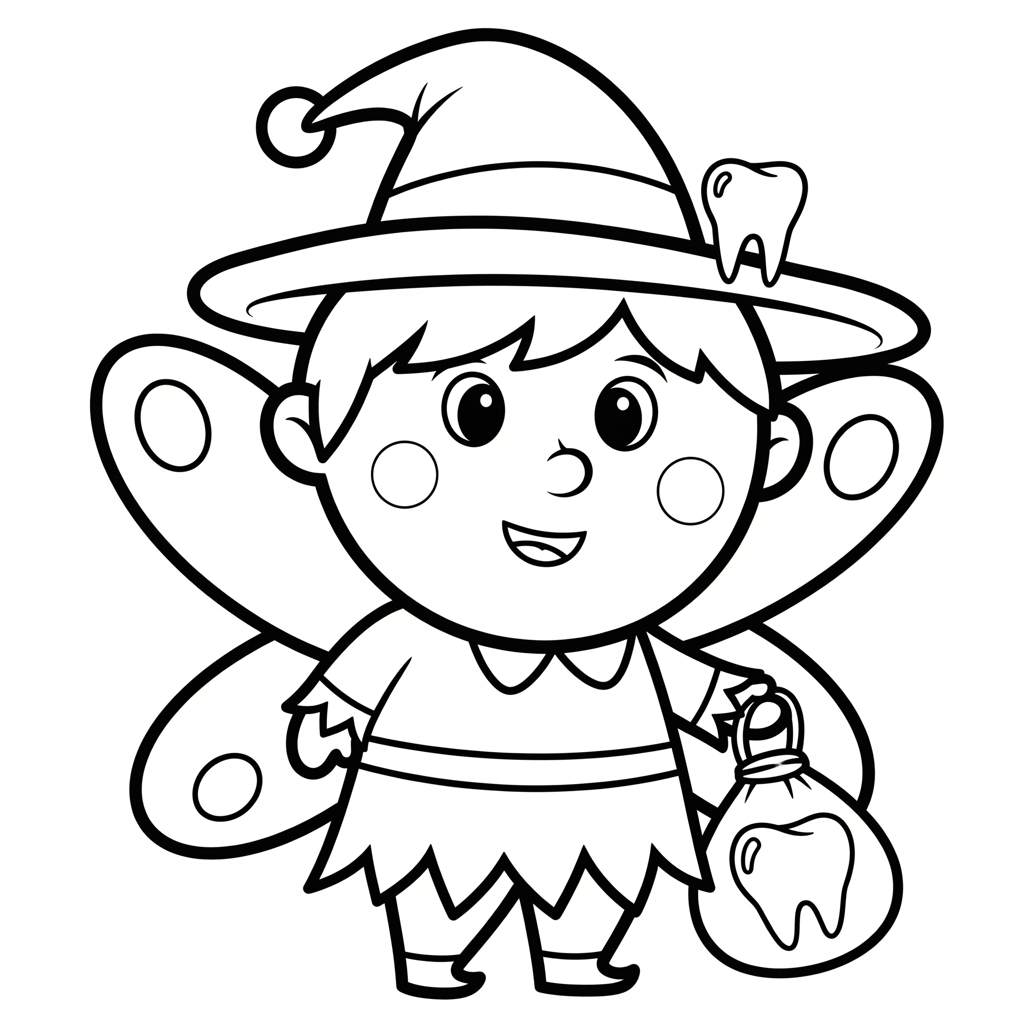 Fatina dei denti da colorare thumbnail