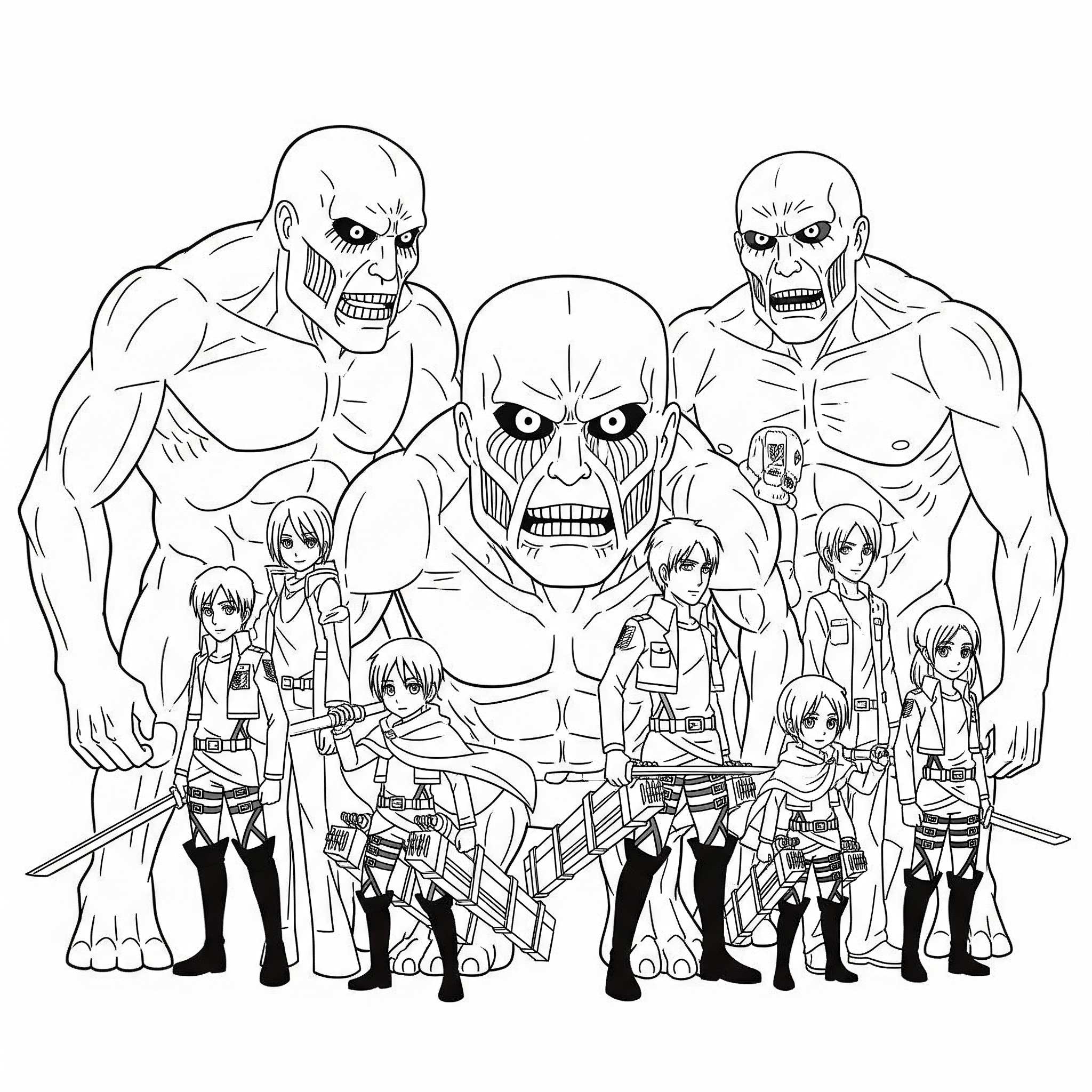 Attack on Titan da colorare thumbnail