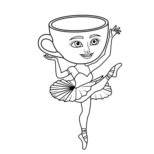 Ballerina Cappucina da colorare thumbnail