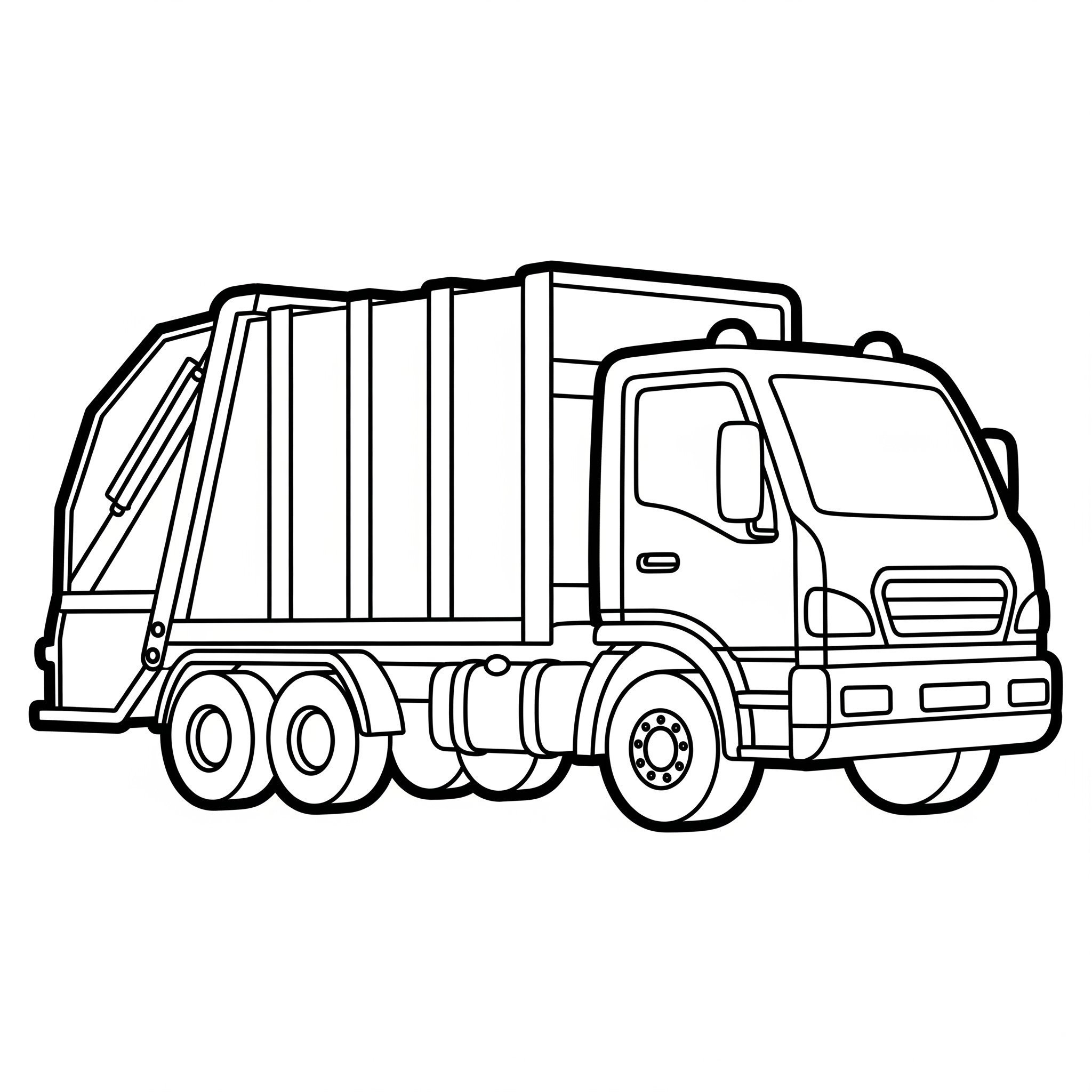 Camion della spazzatura da colorare thumbnail