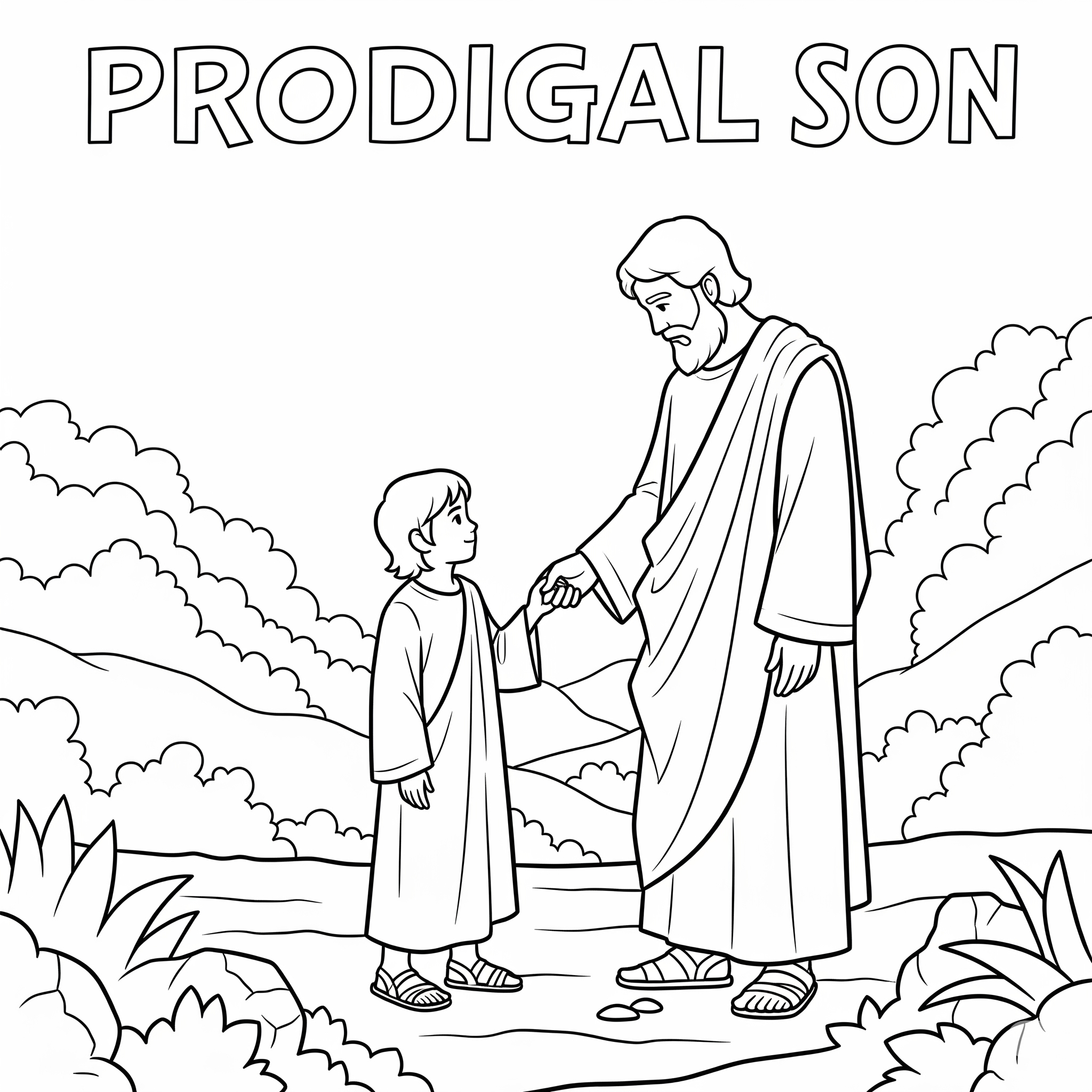 Figliol prodigo da colorare thumbnail