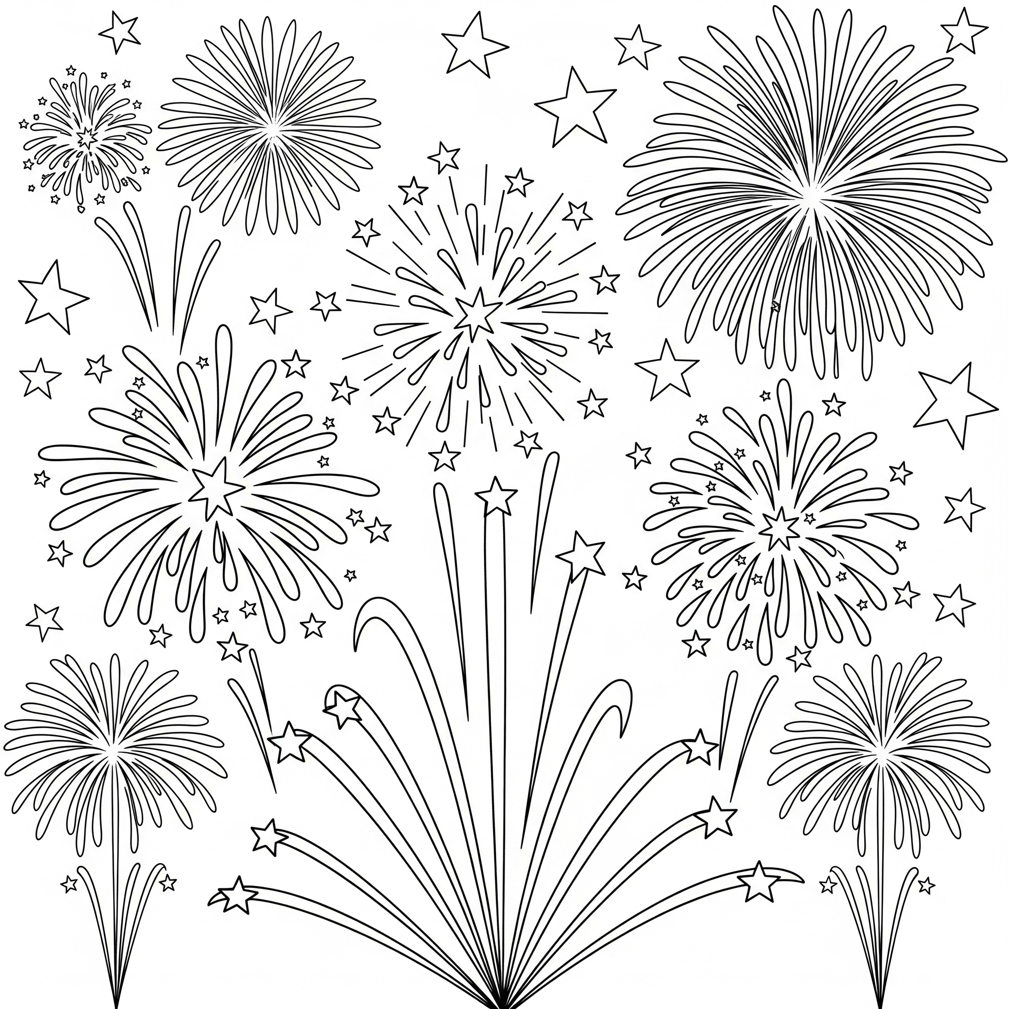 Fuochi d’artificio da colorare thumbnail