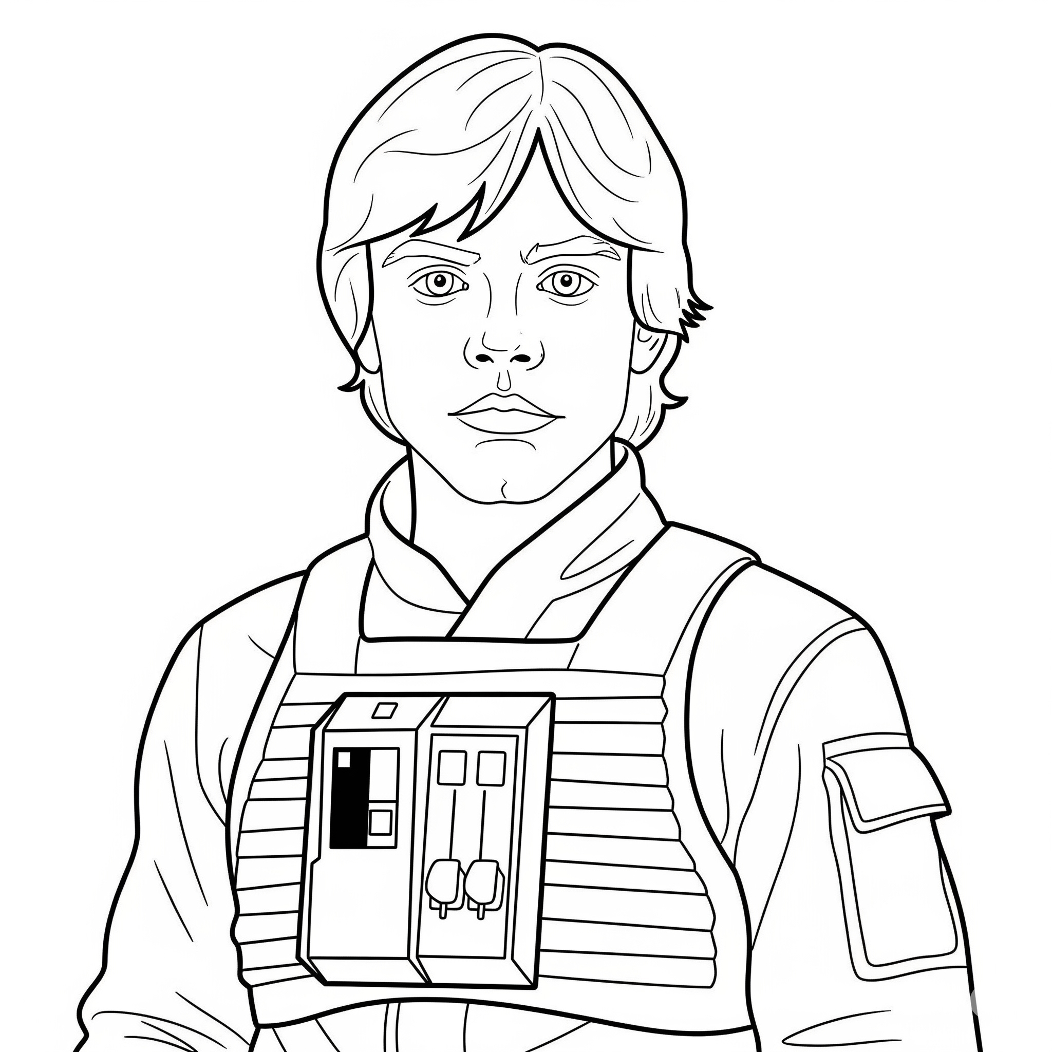 Luke Skywalker da colorare thumbnail
