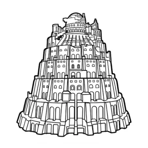 Torre di Babele da colorare thumbnail