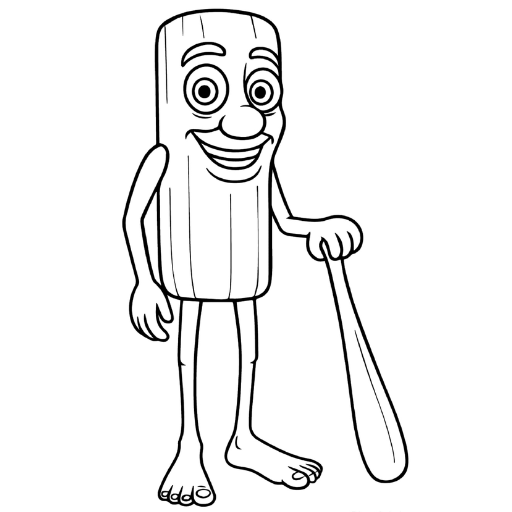 Tung Tung Tung Sahur da colorare thumbnail