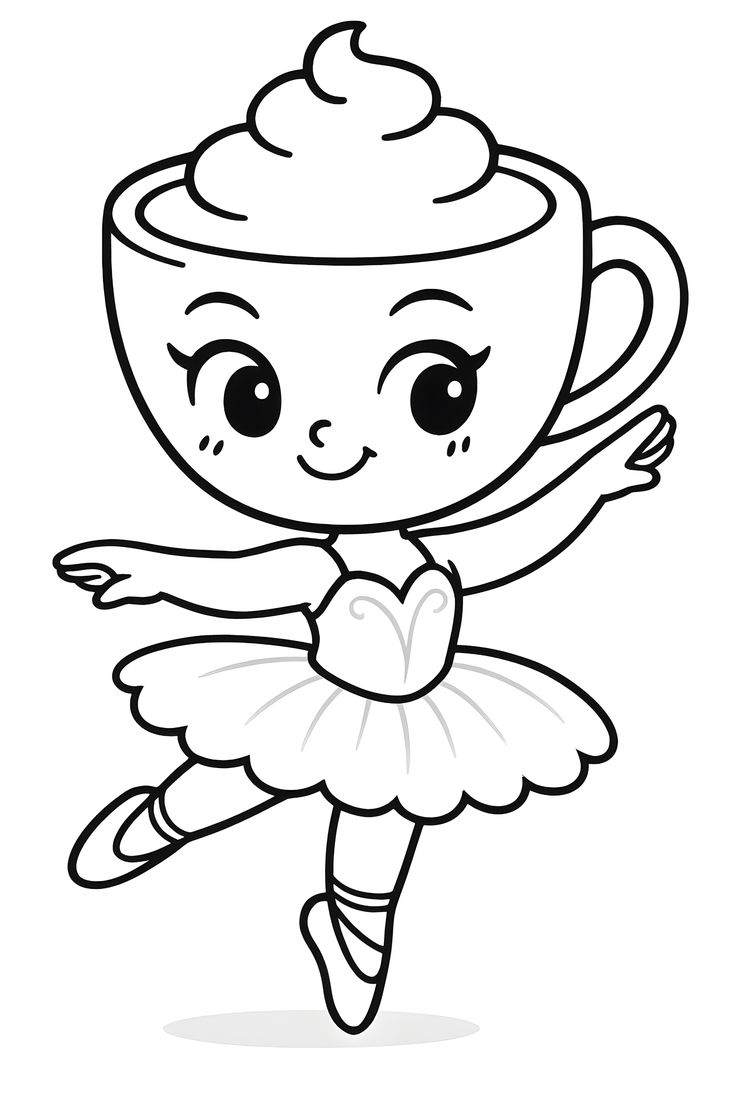 Ballerina Cappucina 10 disegni da colorare Ballerina Cappucina da stampare 1