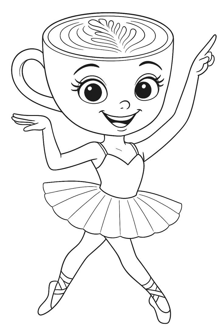 Ballerina Cappucina 8 foto di Ballerina Cappucina da colorare