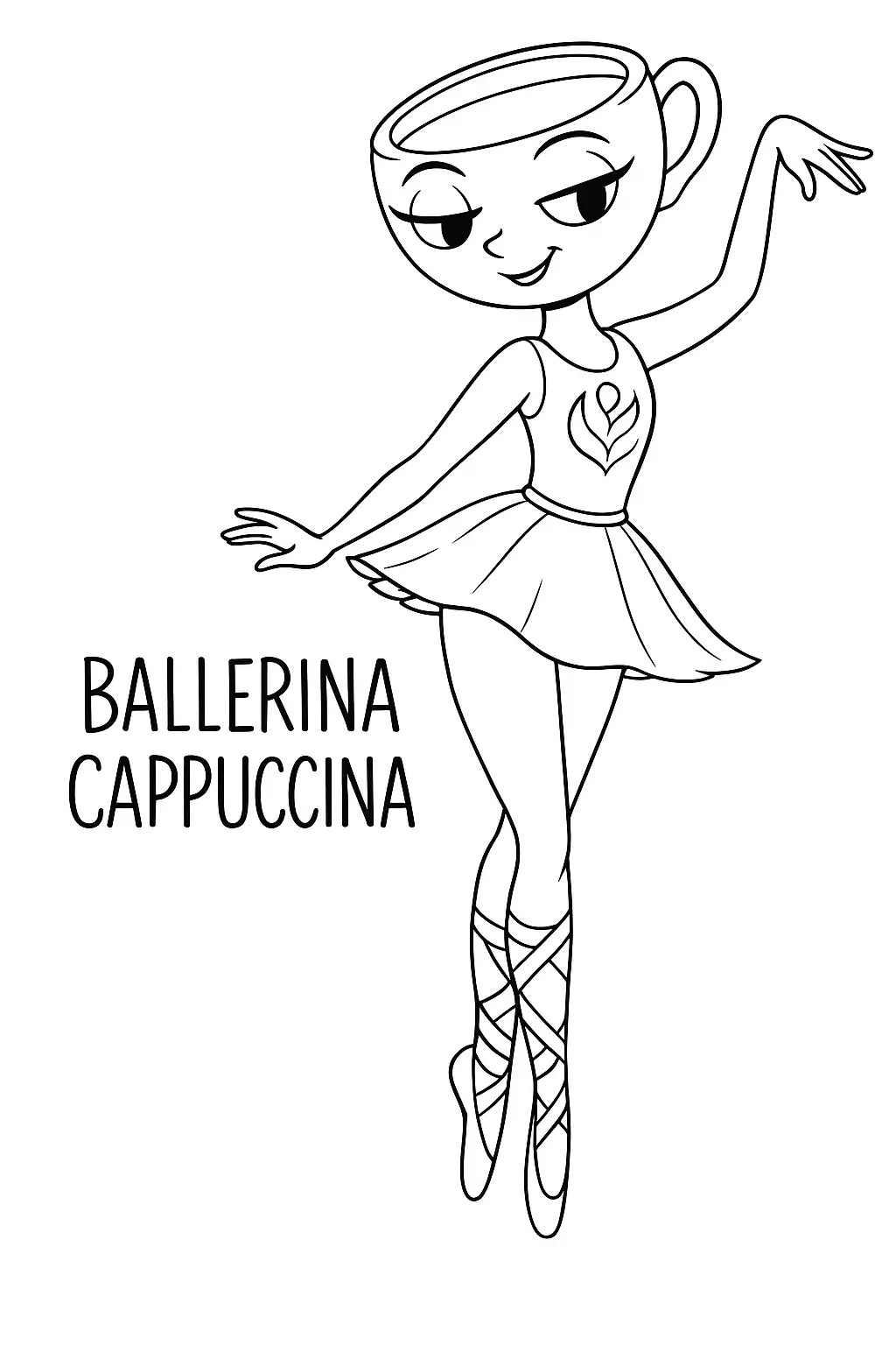 Ballerina Cappucina 5 immagine da colorare Ballerina Cappucina