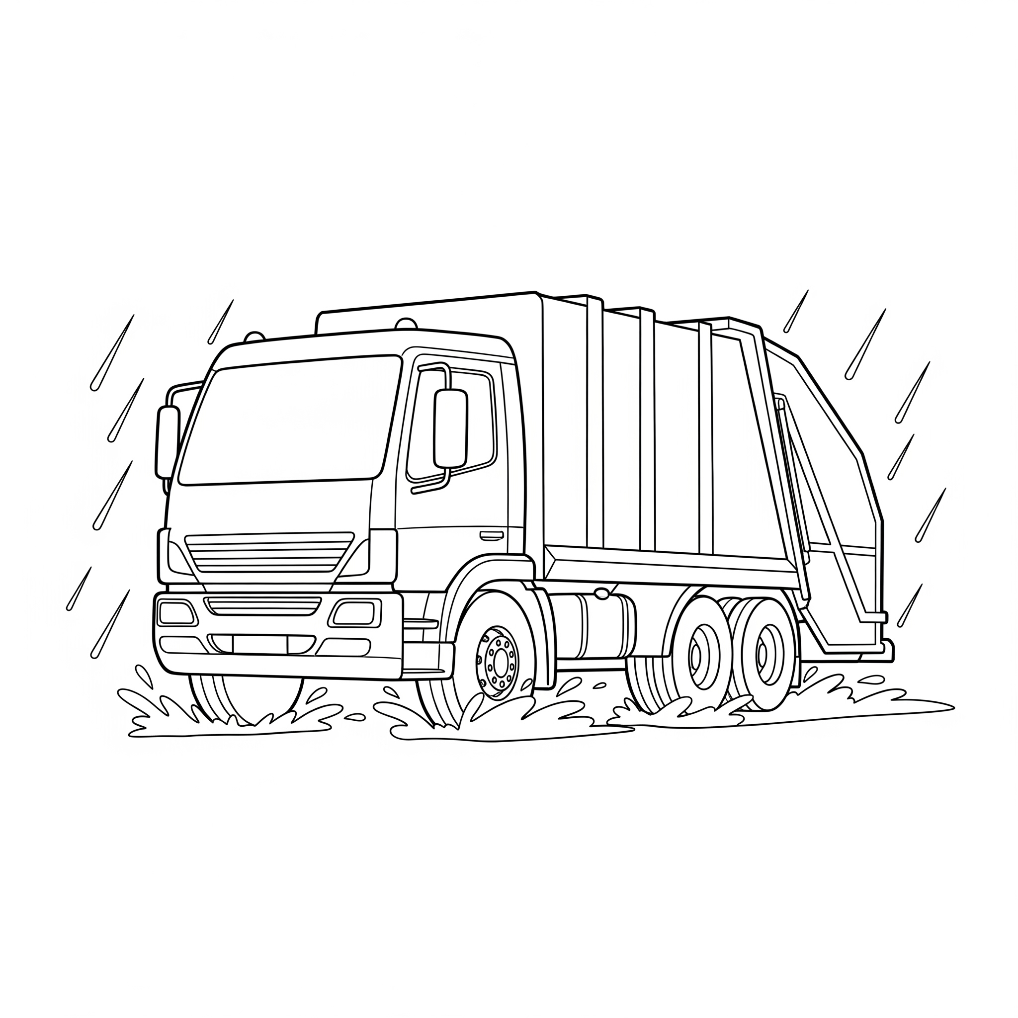 Camion della spazzatura 11 disegni Camion della spazzatura da colorare online