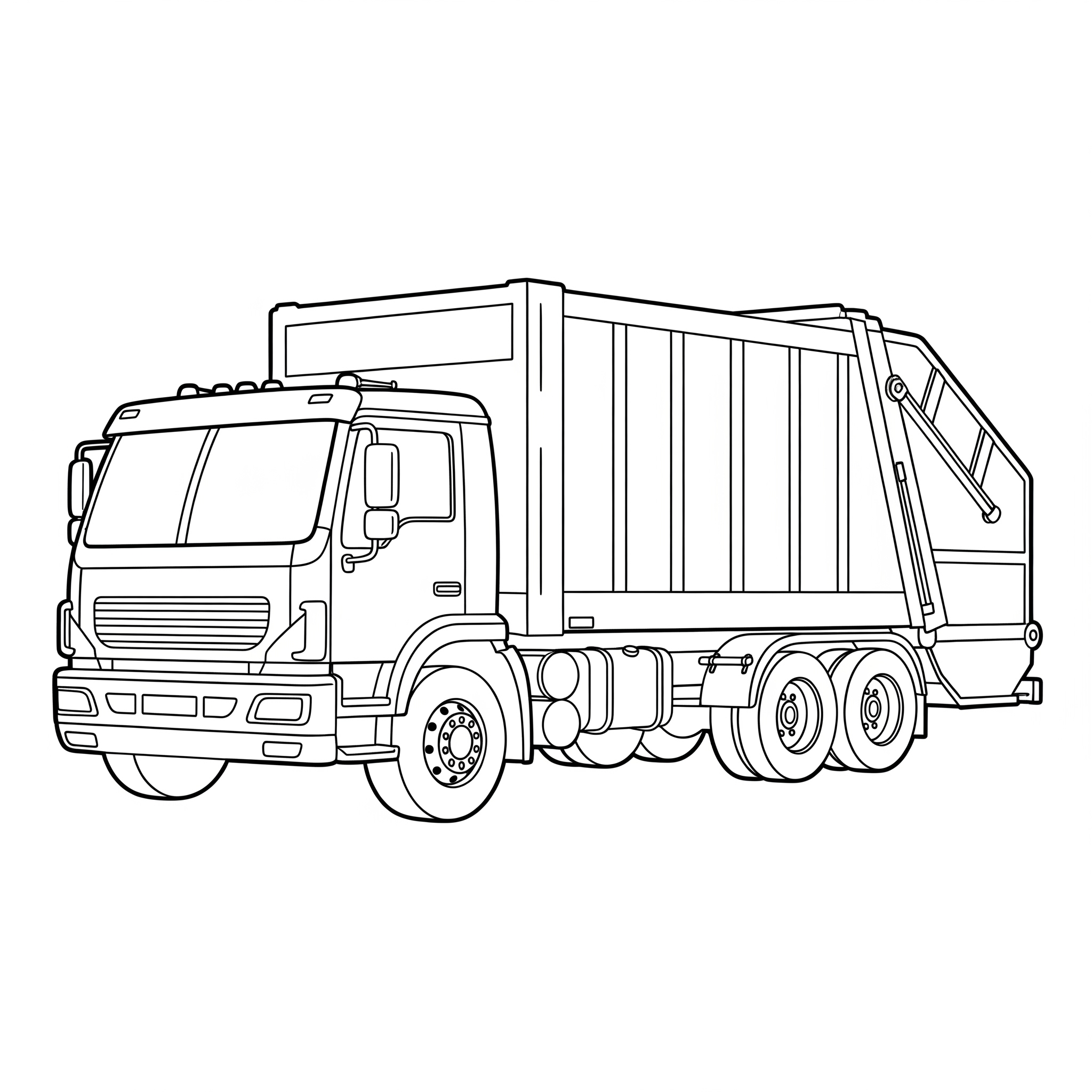 Camion della spazzatura 8 immagini di Camion della spazzatura da colorare per bambini