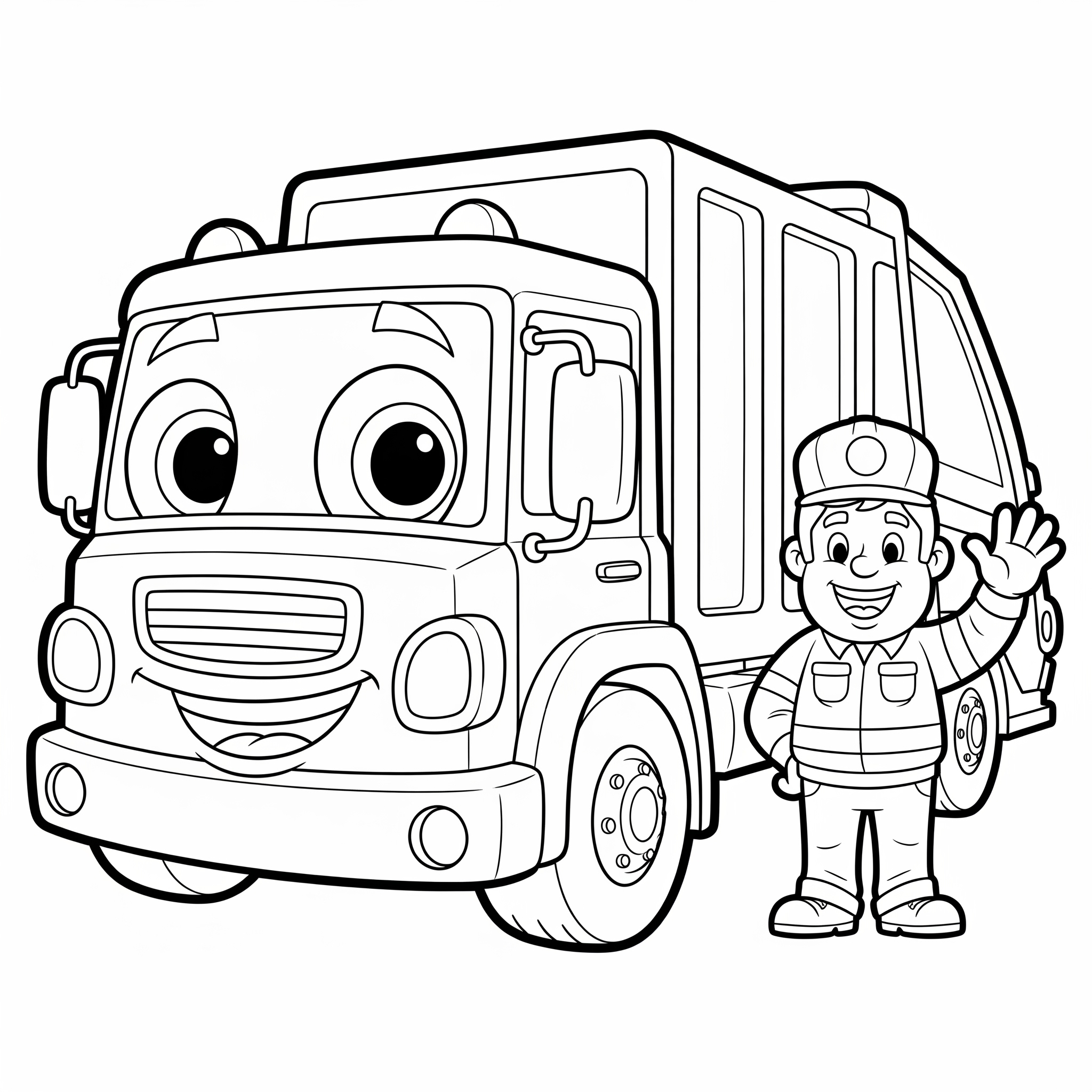 Camion della spazzatura 13 disegni da colorare Camion della spazzatura da stampare
