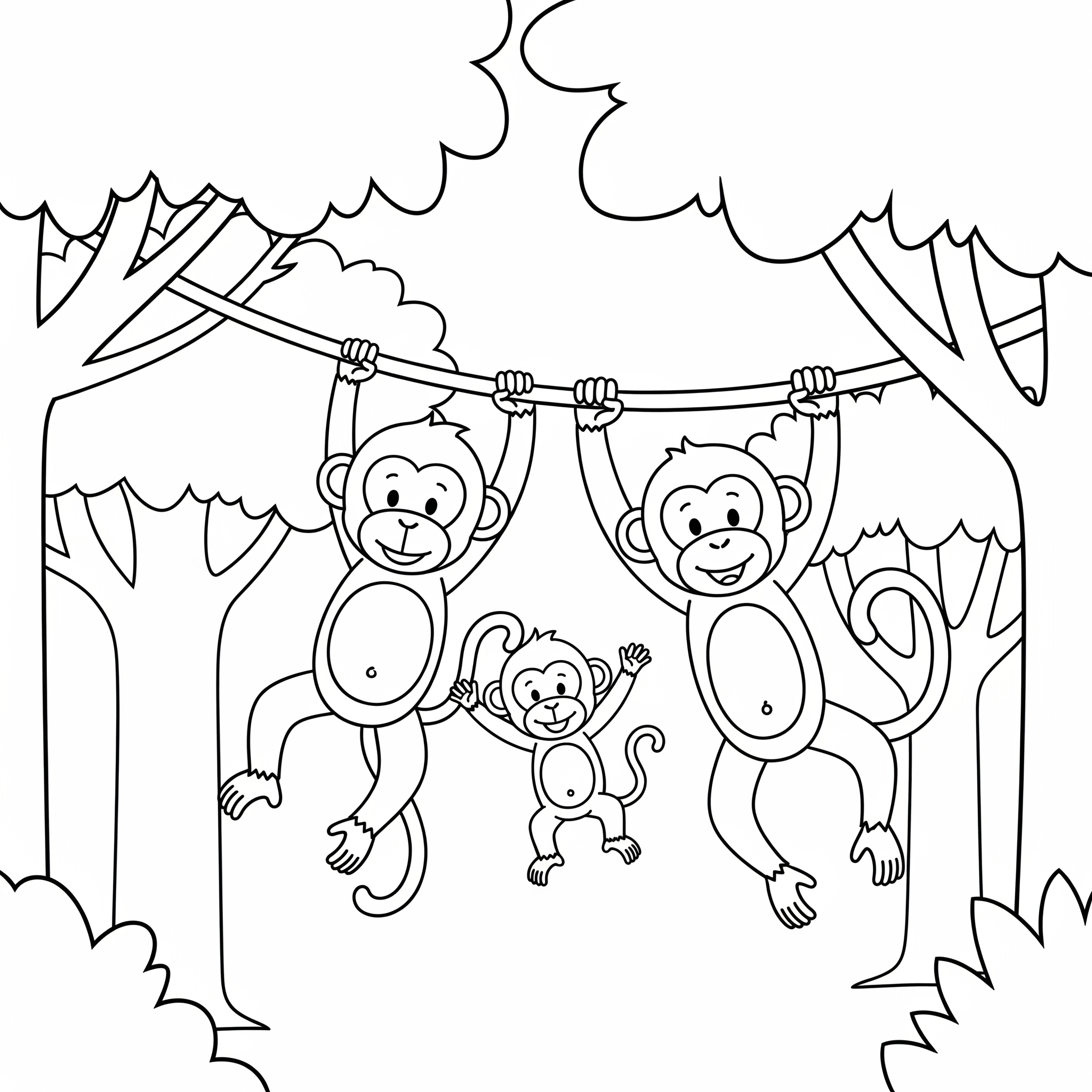 Foresta pluviale 12 disegno Foresta pluviale da colorare