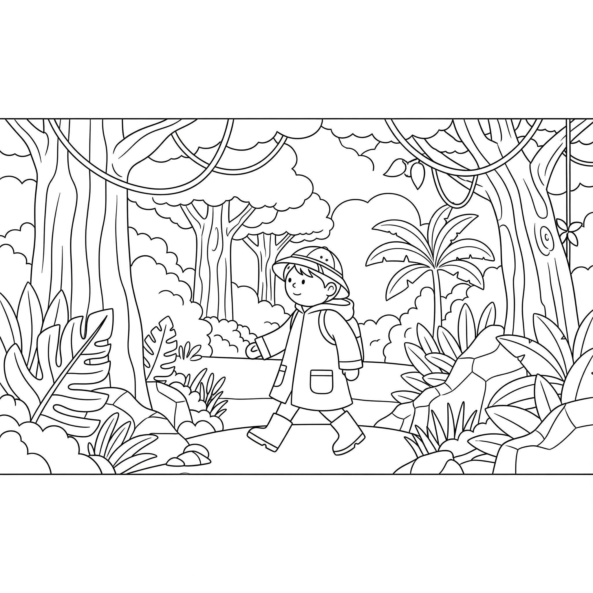 Foresta pluviale 14 Foresta pluviale immagini da colorare per bambini 1