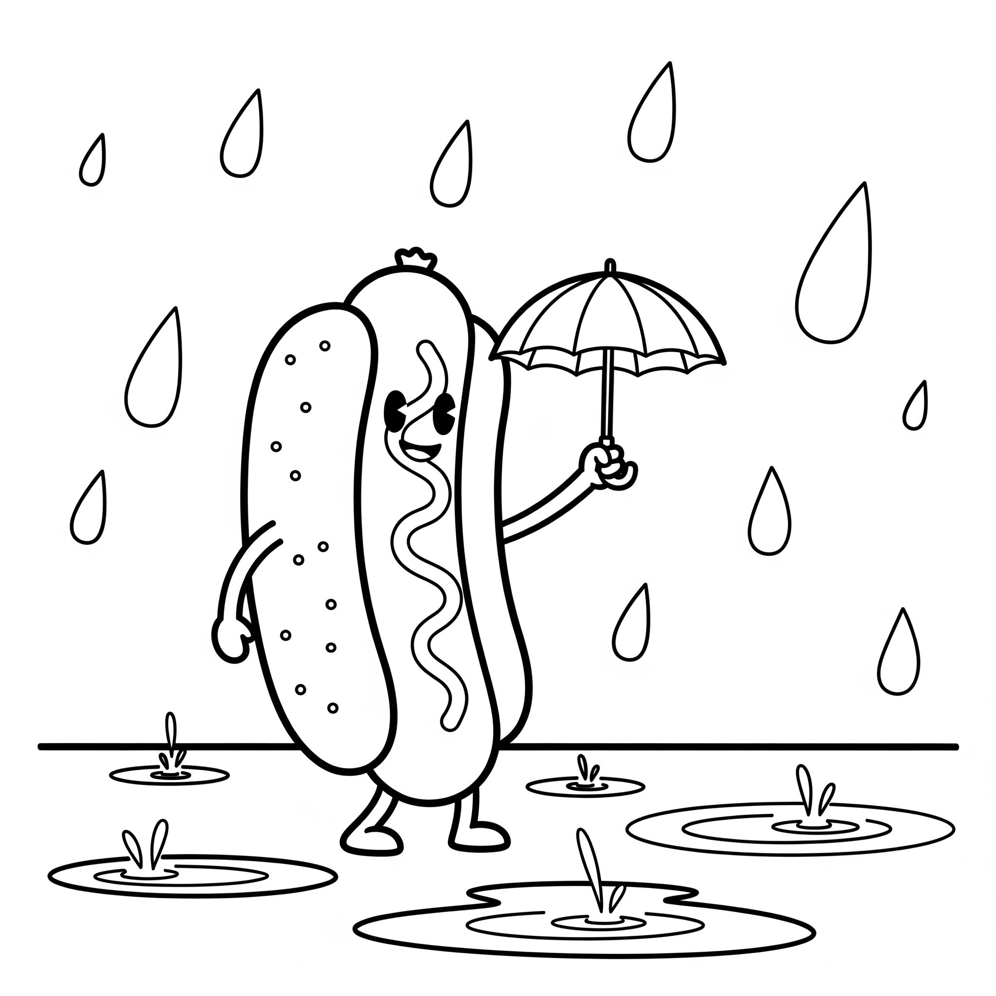 Hot Dog 23 Hot Dog disegno da colorare facile 2