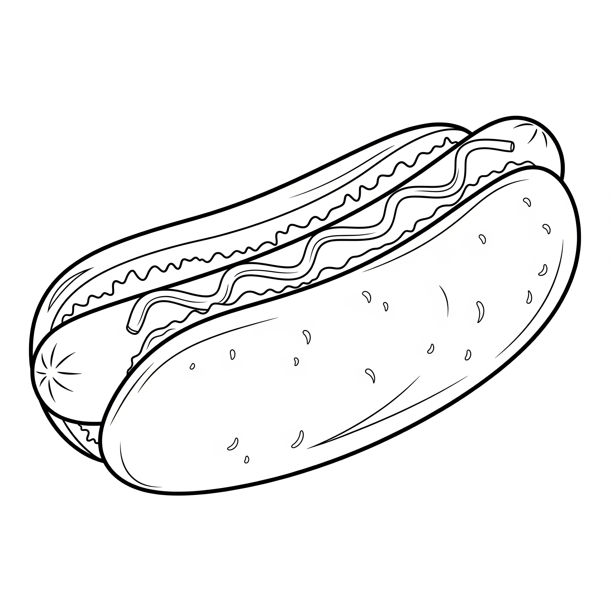 Hot Dog 14 Hot Dog disegno da colorare facile 1
