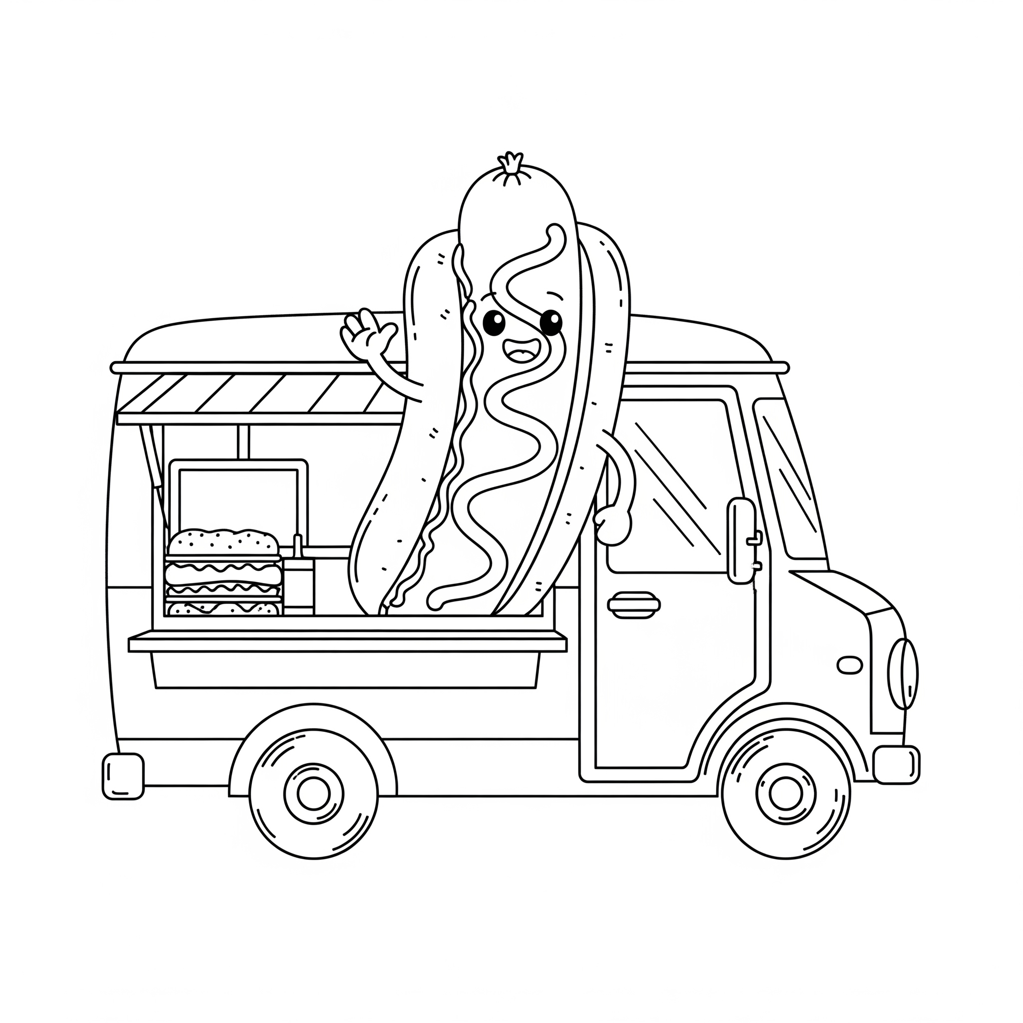 Hot Dog 15 Hot Dog disegno da colorare